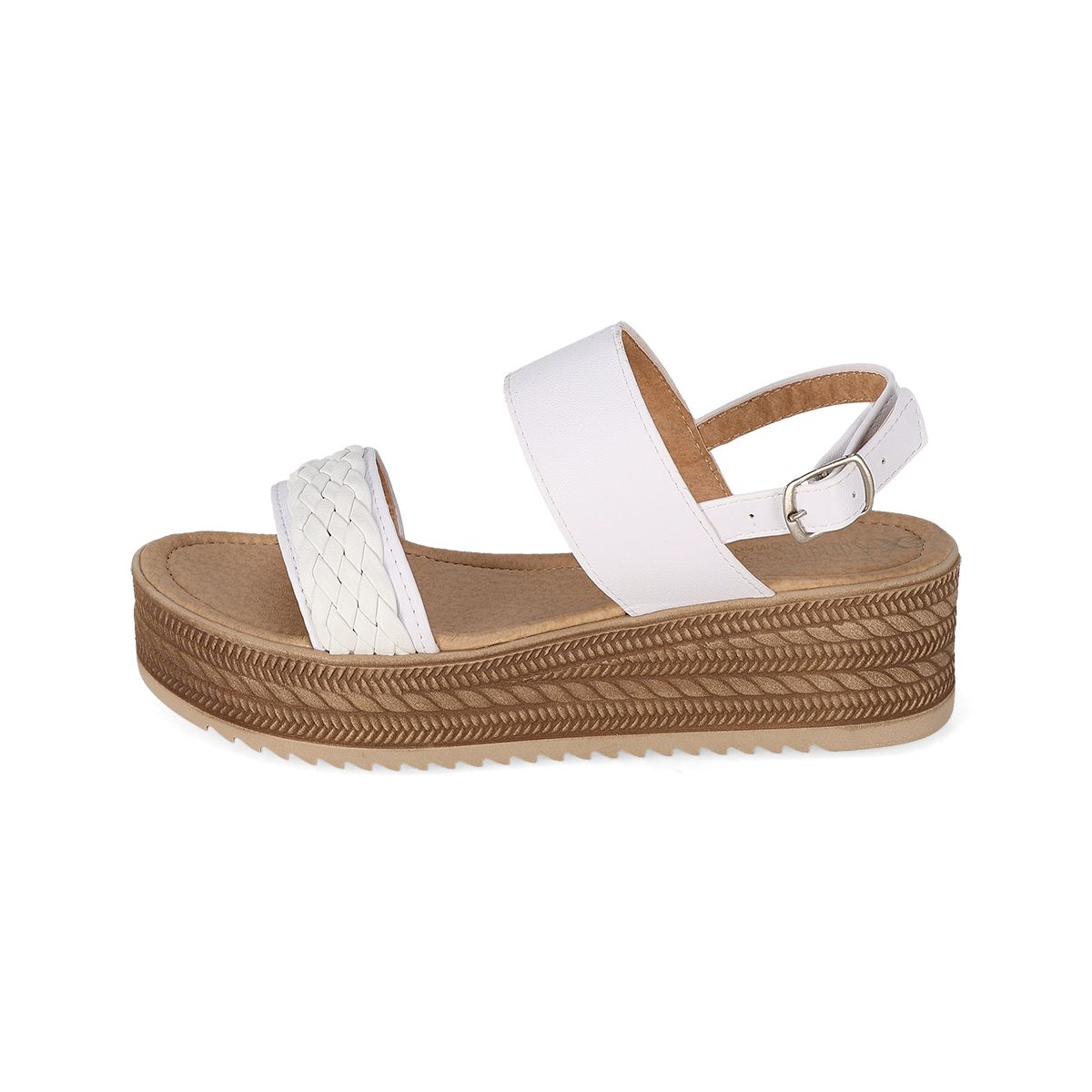 SANDALIA PLATAFORMA MUJER ADRIANA BORZANI 124 BLANCO-OUTLET