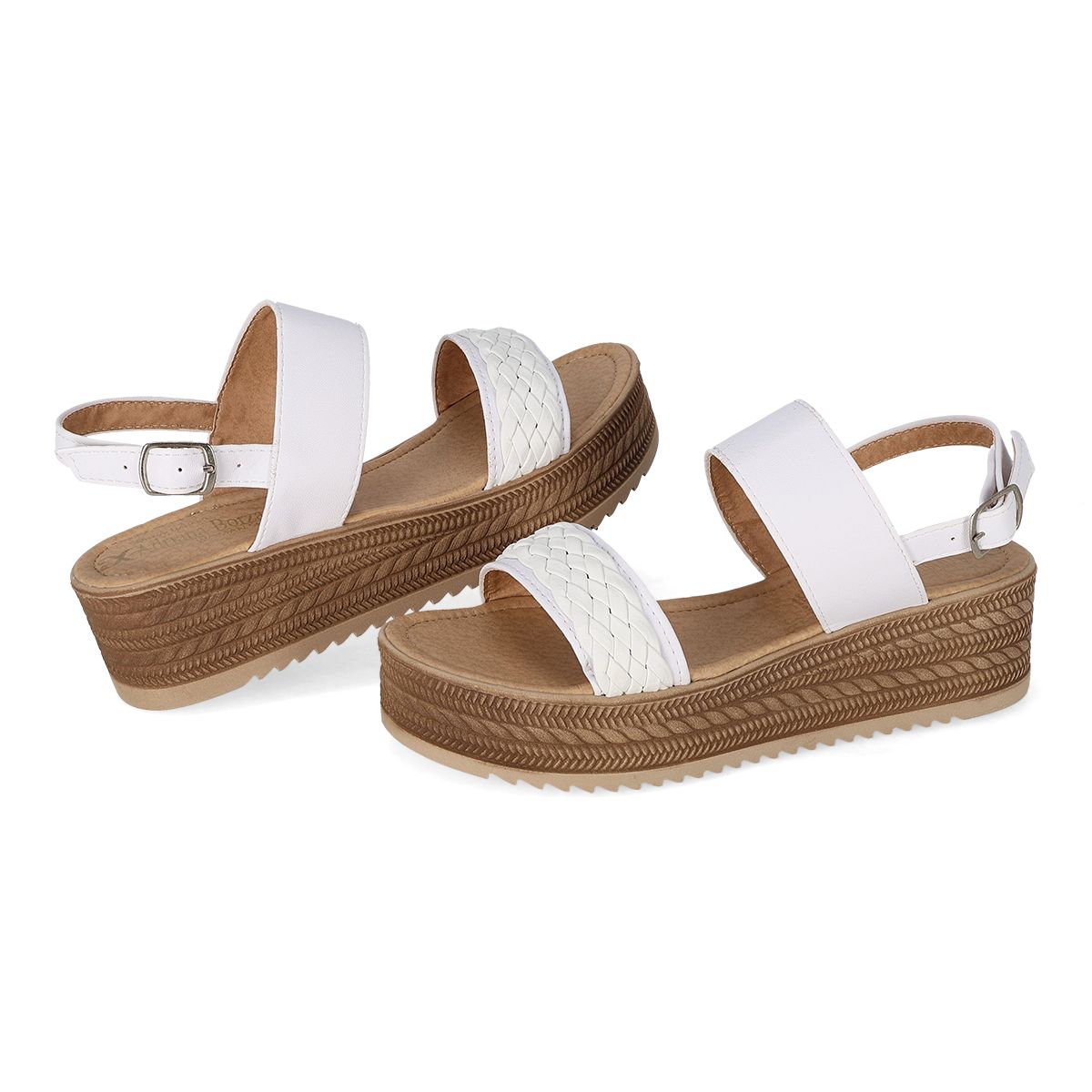 SANDALIA PLATAFORMA MUJER ADRIANA BORZANI 124 BLANCO-OUTLET