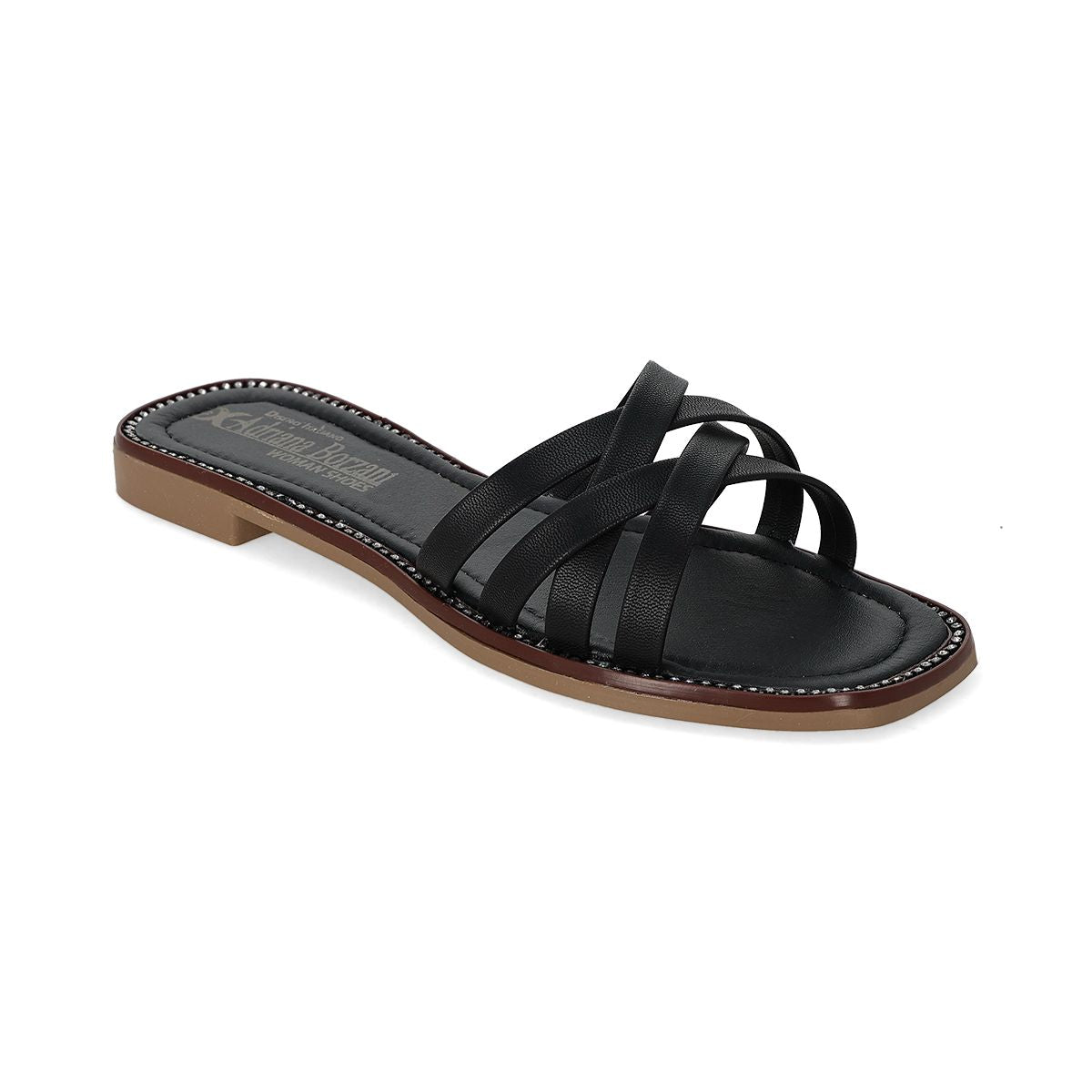 SANDALIA PISO MUJER ADRIANA BORZANI 602 NEGRO -OUTLET