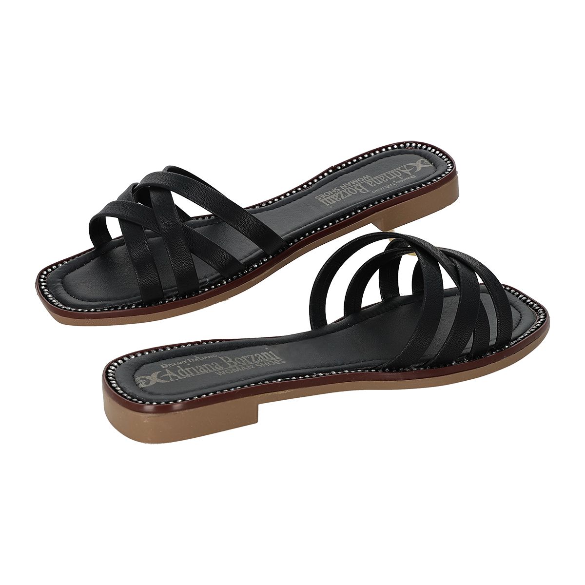 SANDALIA PISO MUJER ADRIANA BORZANI 602 NEGRO -OUTLET