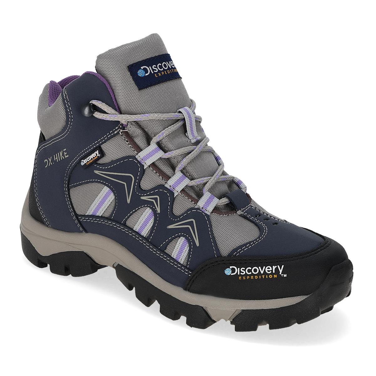 BOTA HIKING MUJER DISCOVERY 2505 GRIS/MARINO