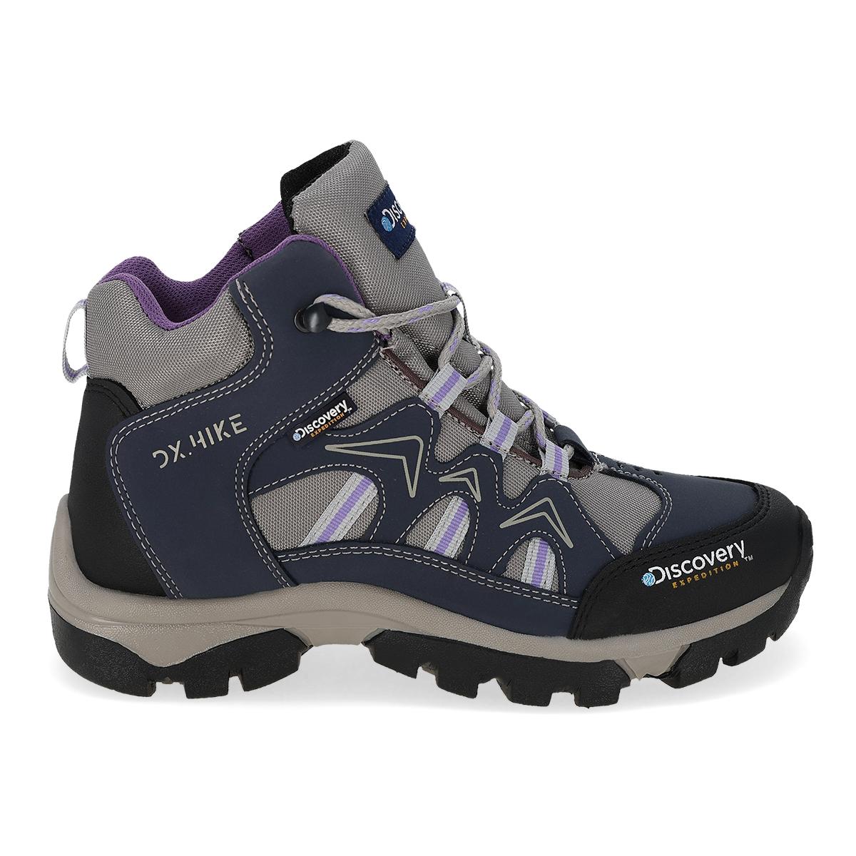 BOTA HIKING MUJER DISCOVERY 2505 GRIS/MARINO-OFERTA