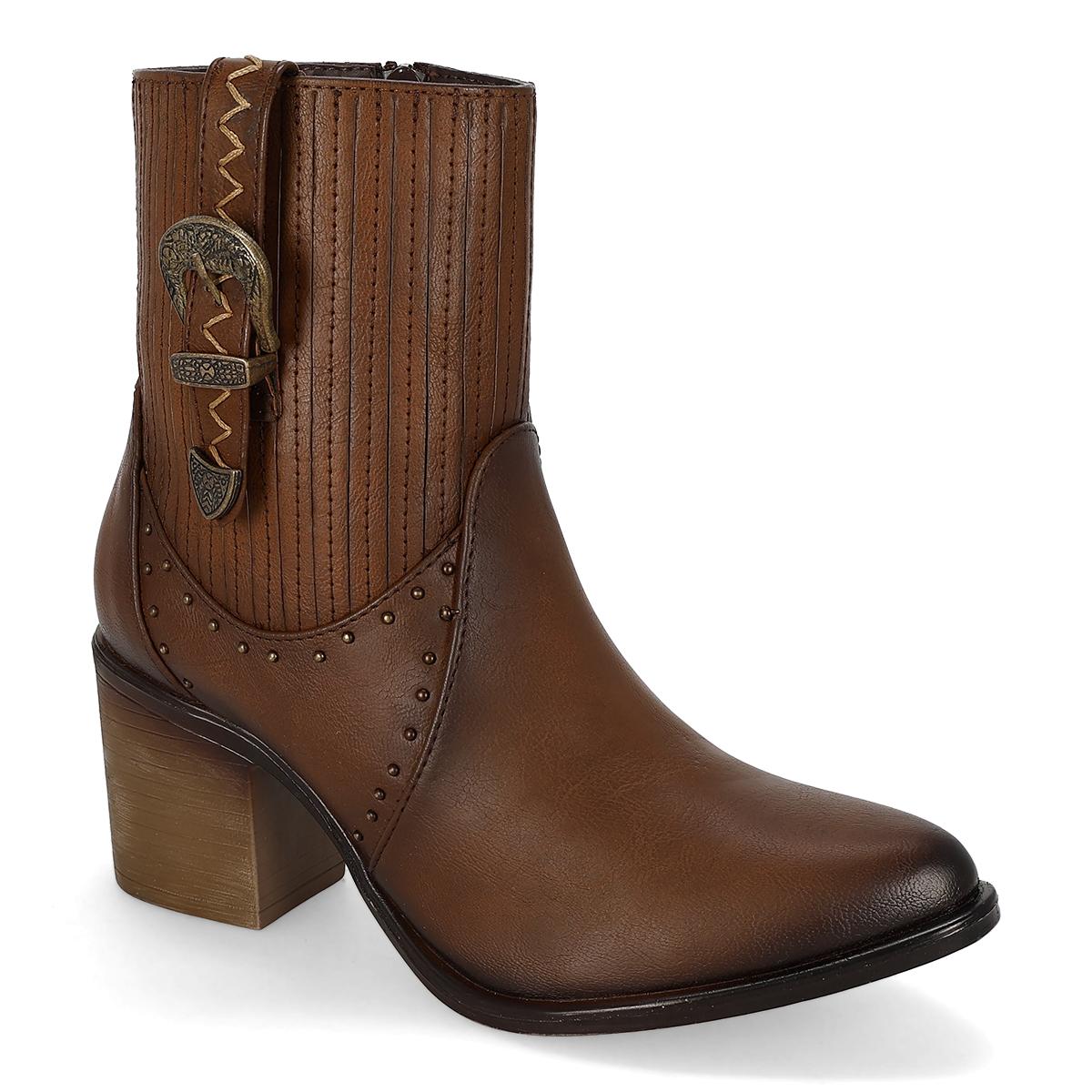 BOTIN VAQUERO MUJER MAQUECH 3017 CAMEL-OFERTA