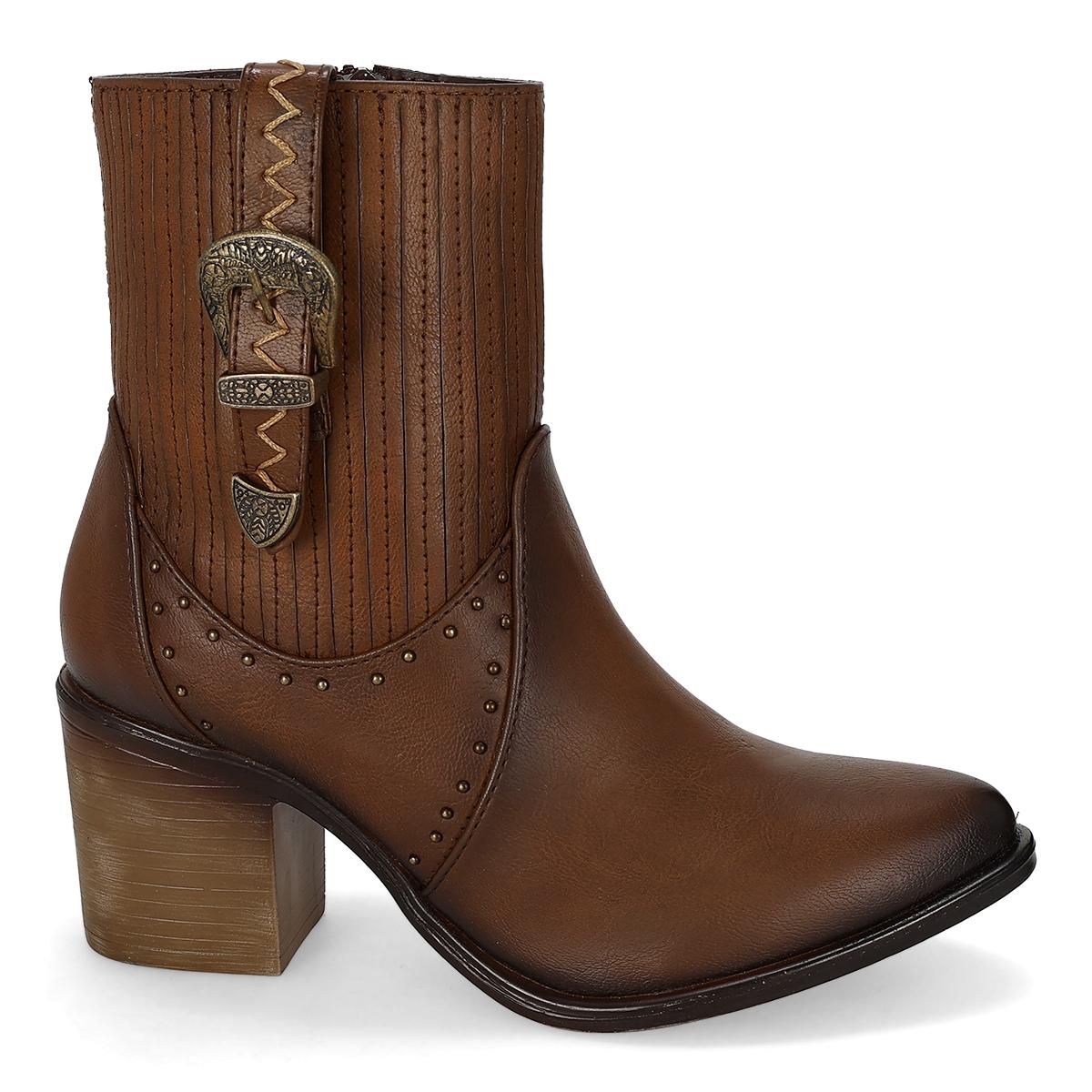BOTIN VAQUERO MUJER MAQUECH 3017 CAMEL-OFERTA