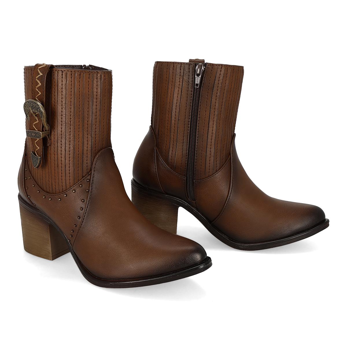 BOTIN VAQUERO MUJER MAQUECH 3017 CAMEL-OFERTA
