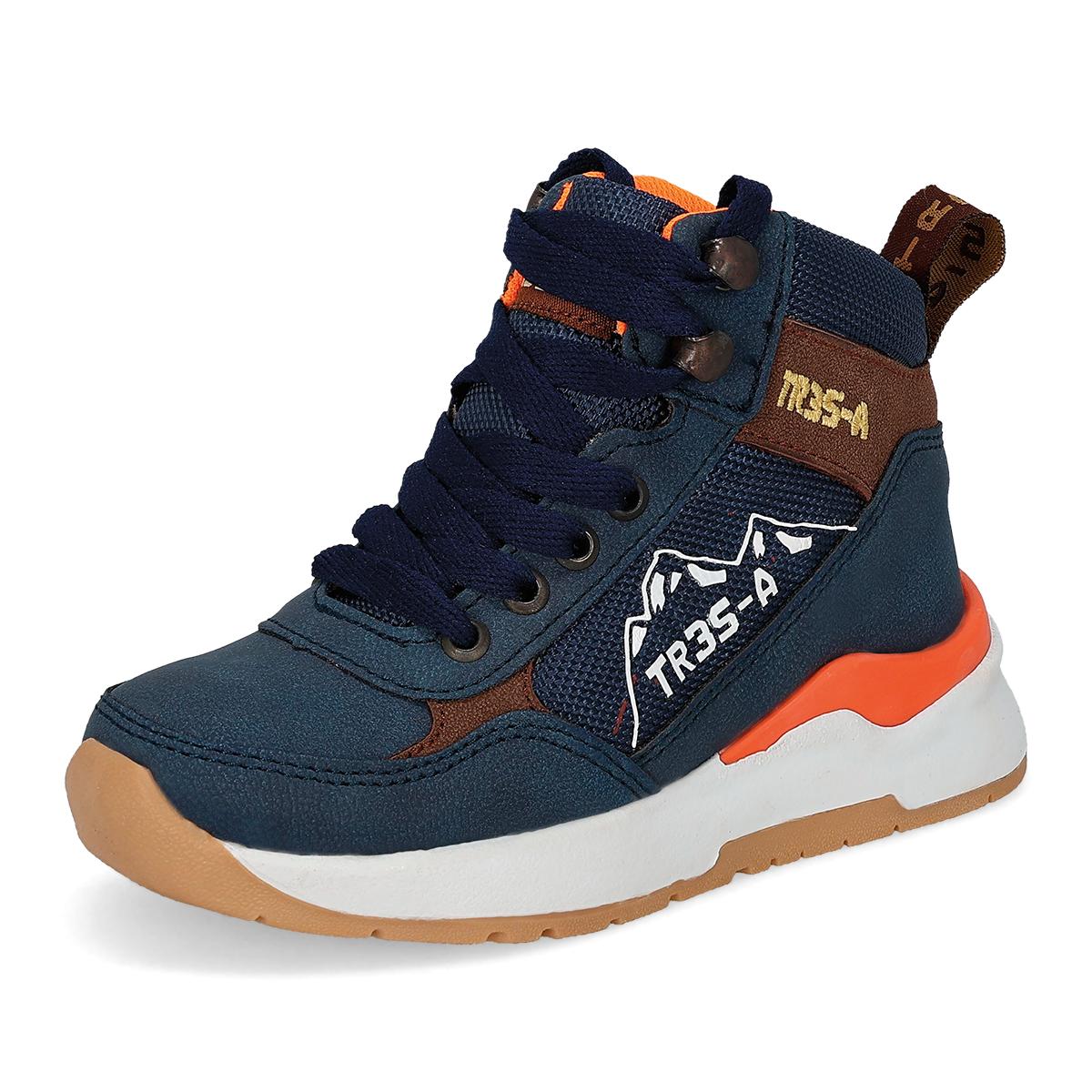 BOTA HIKING INFANTIL TRES-A 2198 MARINO/CAFE -OFERTA