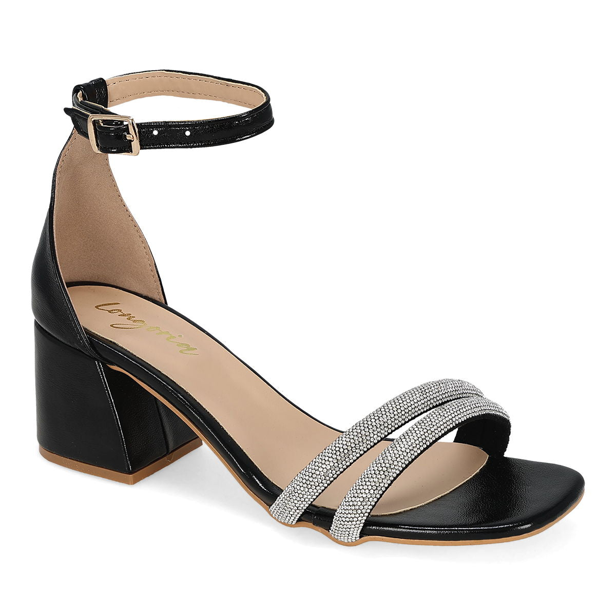 ZAPATILLA DE FIESTA MUJER LONGORIA 7019 NEGRO