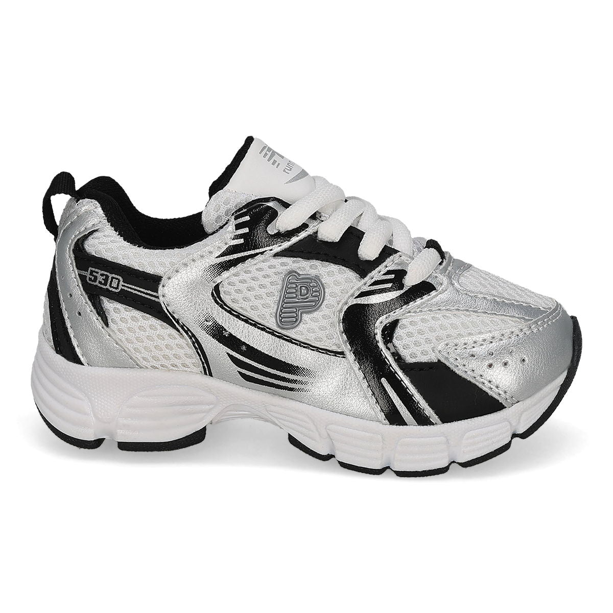 DEPORTIVO INFANTIL PLAYKIDS 530 BLANCO/PLATA -OUTLET