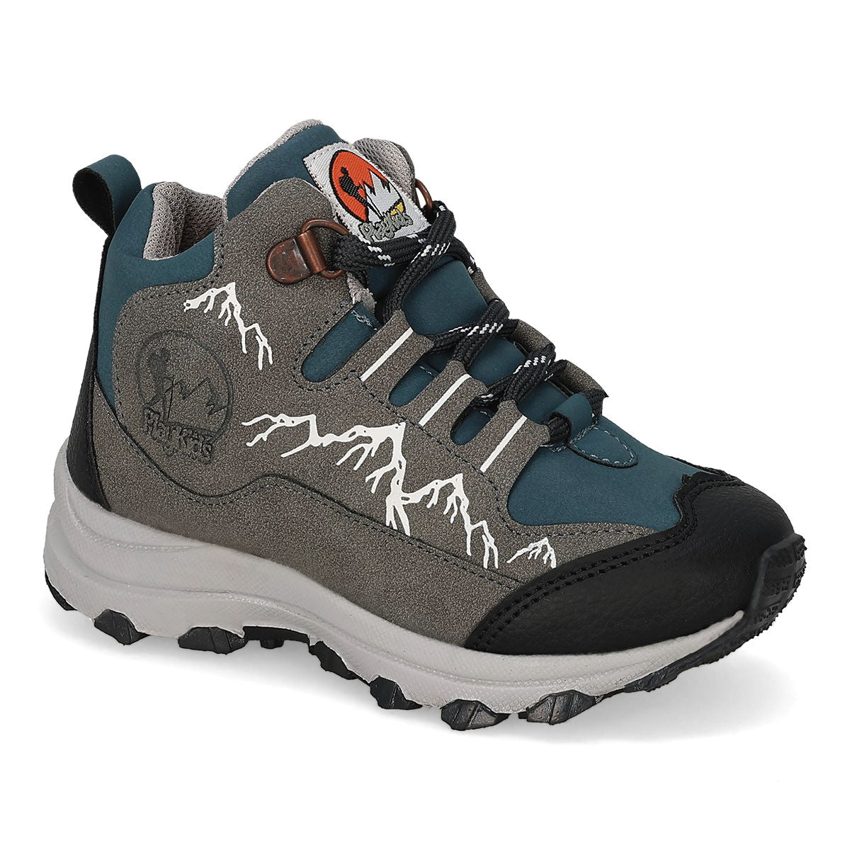BOTA HIKING INFANTIL PLAYKIDS ADVENTURE GRIS/AZUL/NEGRO