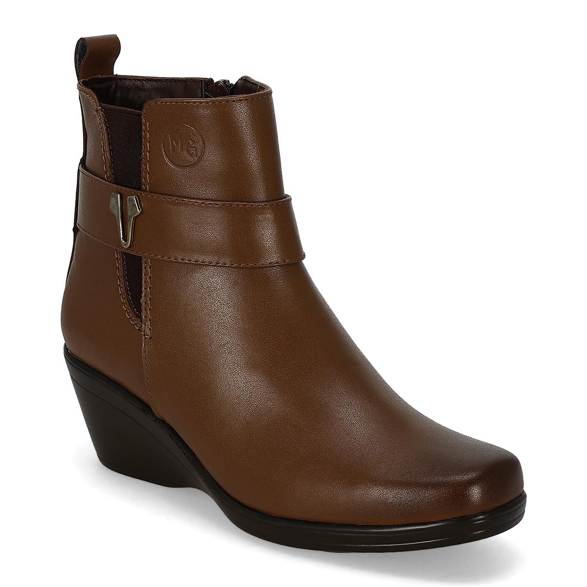 BOTIN CUÑA MUJER MELVIN GREEN 5453 COGÑAC-OFERTA
