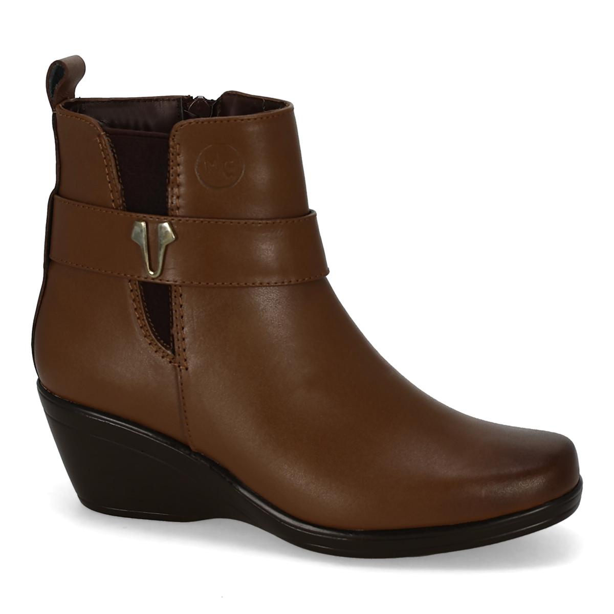 BOTIN CUÑA MUJER MELVIN GREEN 5453 COGÑAC-OFERTA