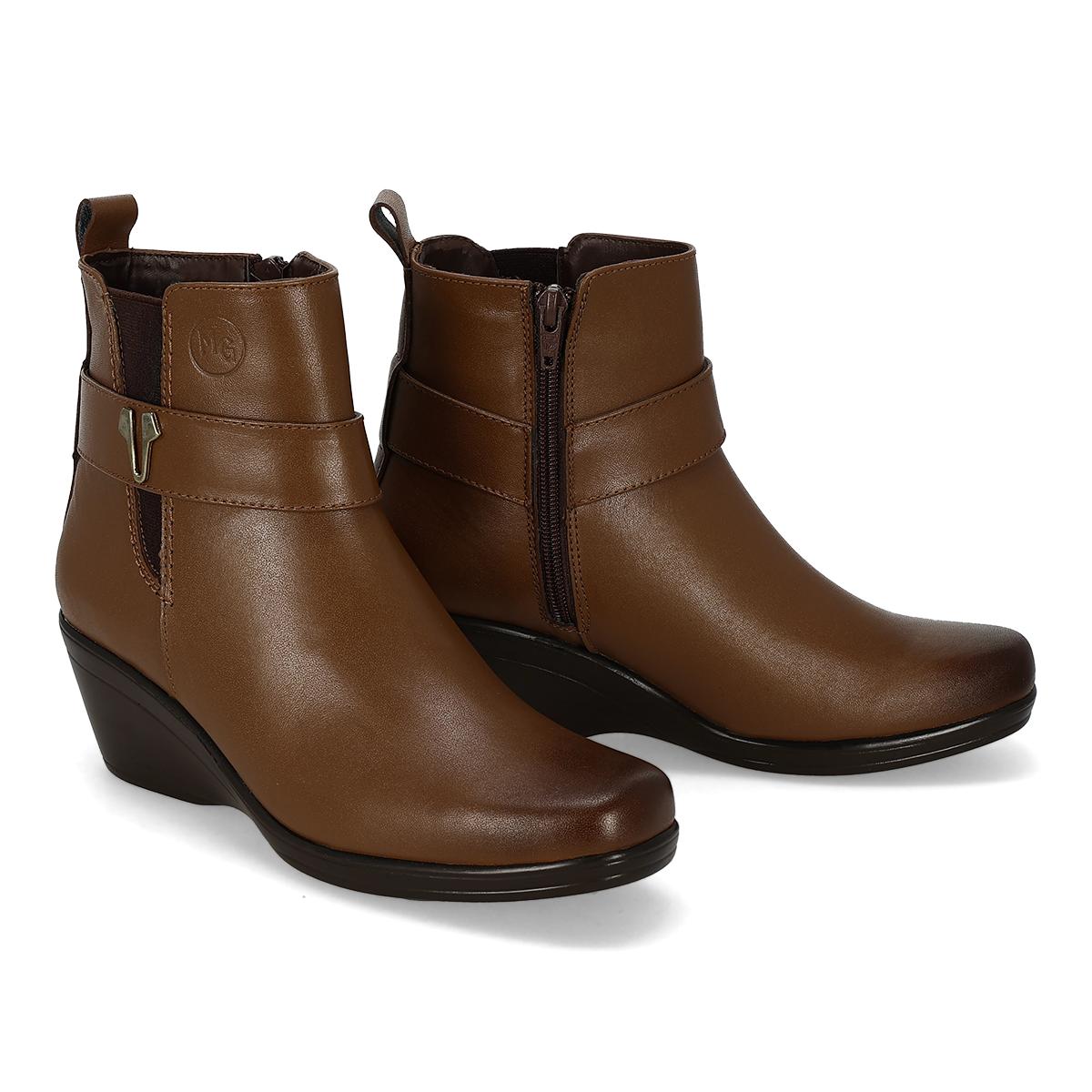 BOTIN CUÑA MUJER MELVIN GREEN 5453 COGÑAC-OFERTA