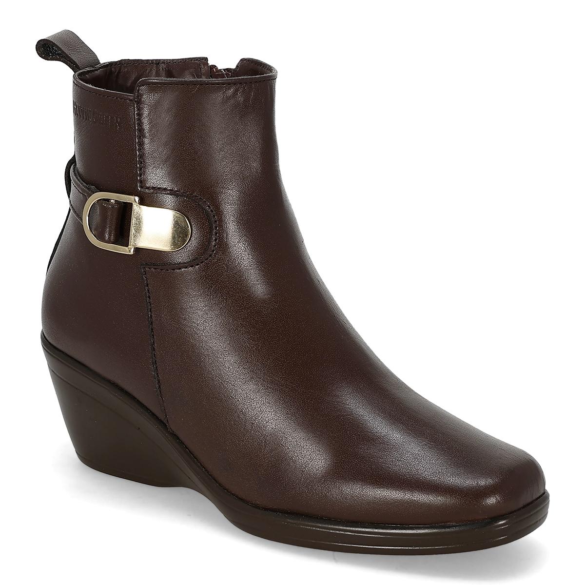 BOTIN CUÑA MUJER MELVIN GREEN 5454 CAFE TESTA-OFERTA