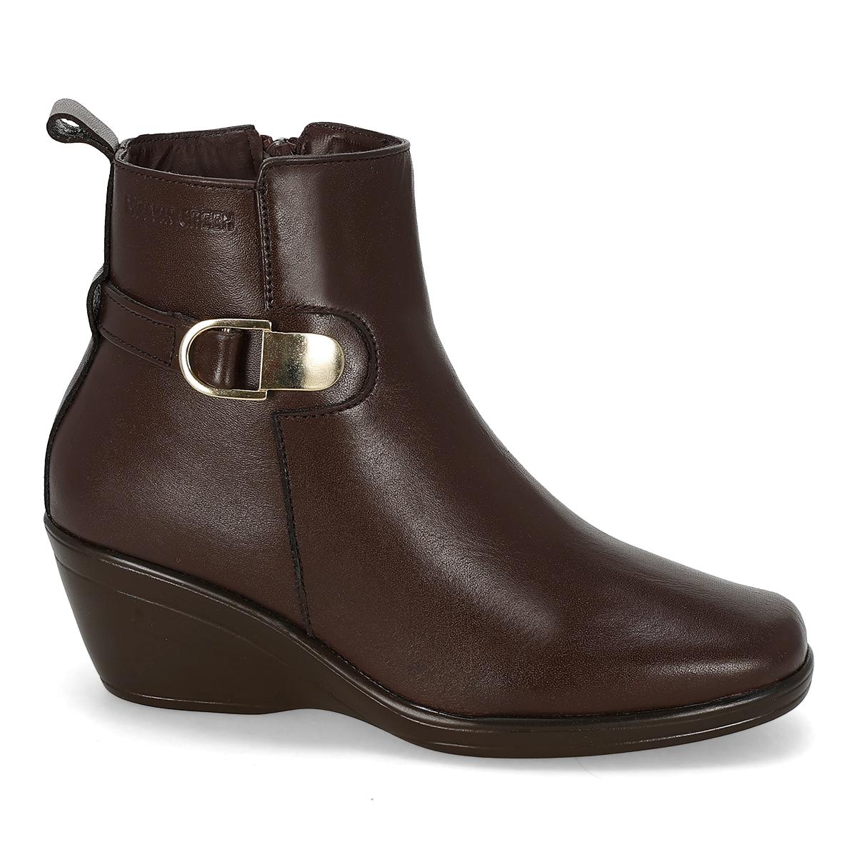 BOTIN CUÑA MUJER MELVIN GREEN 5454 CAFE TESTA-OFERTA
