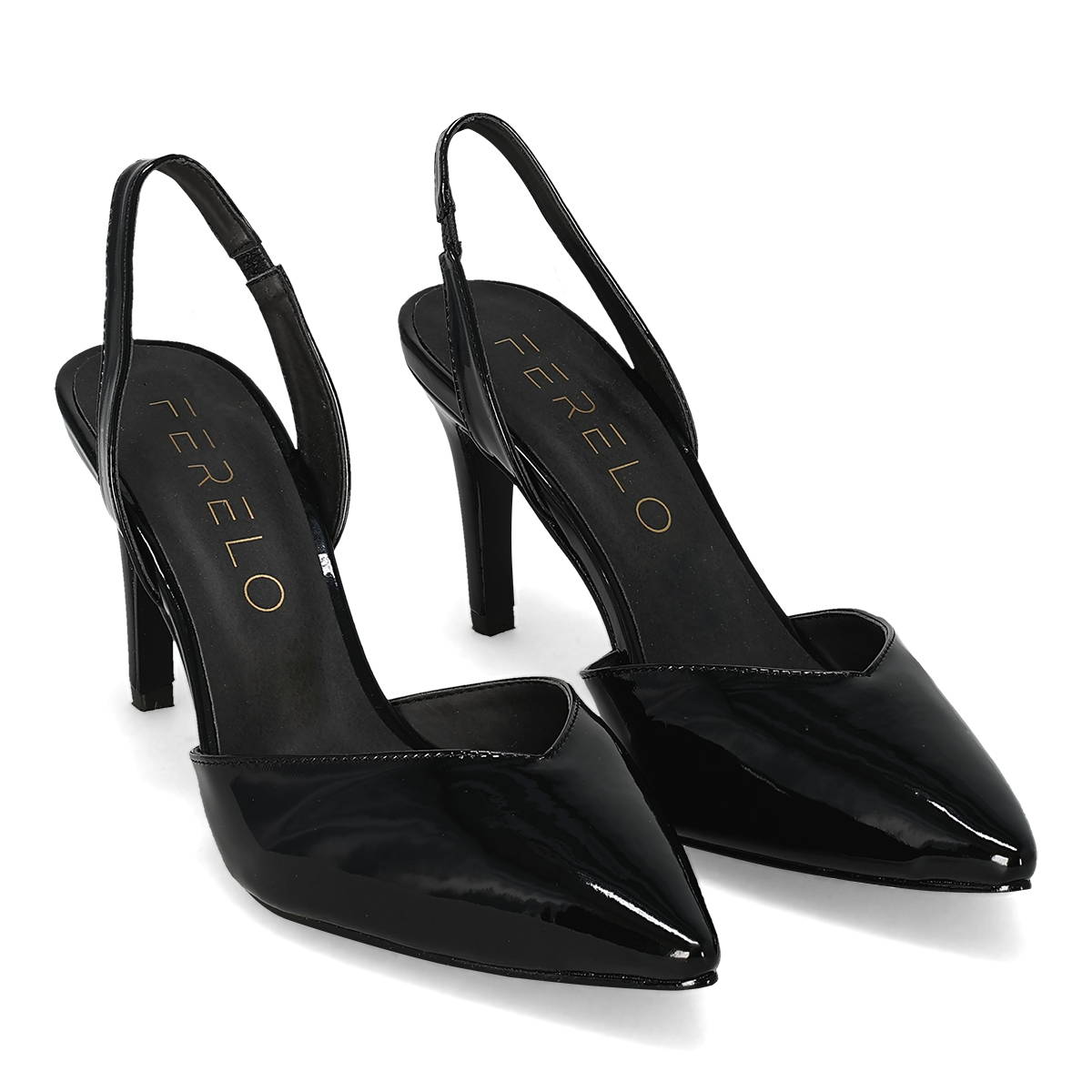 ZAPATILLA TACON ALTO MUJER FERELO 7003-CH NEGRO-OUTLET