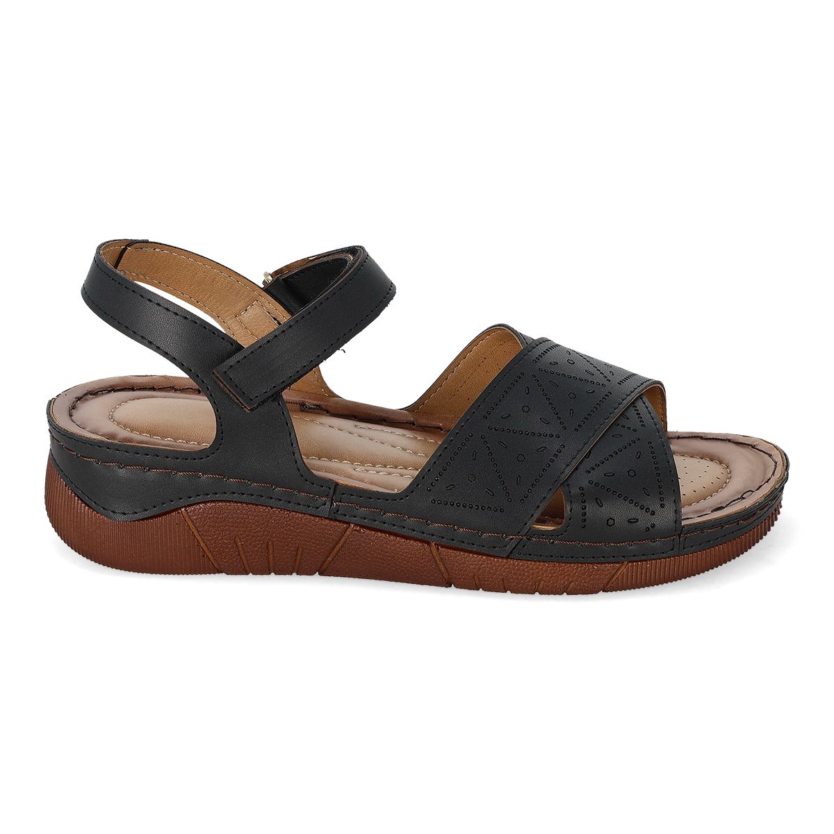 SANDALIA PISO MUJER VANNY'S 5602 NEGRO-OUTLET