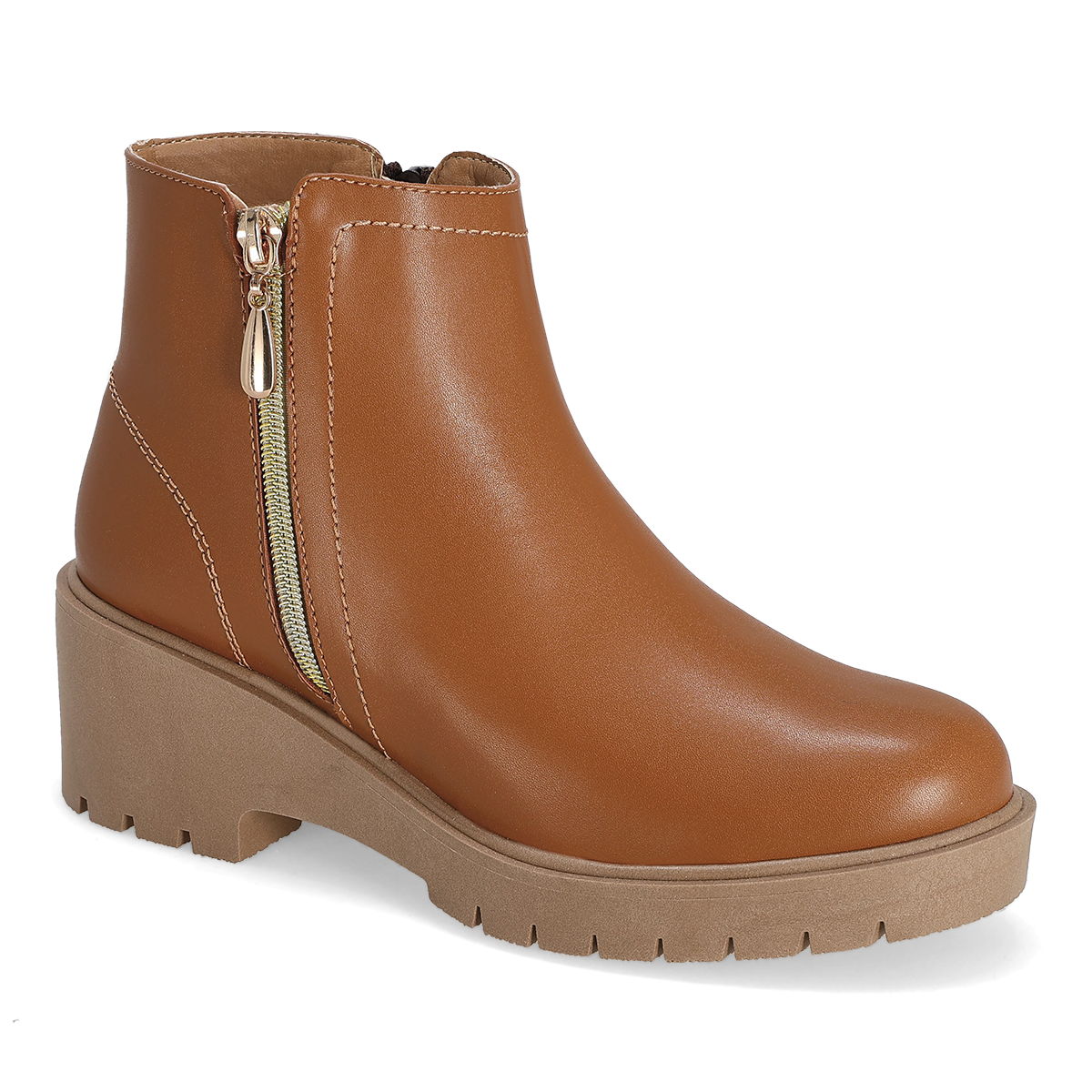 BOTA CASUAL MUJER MANHATTAN SHOES 1500 CAMEL -OFERTA