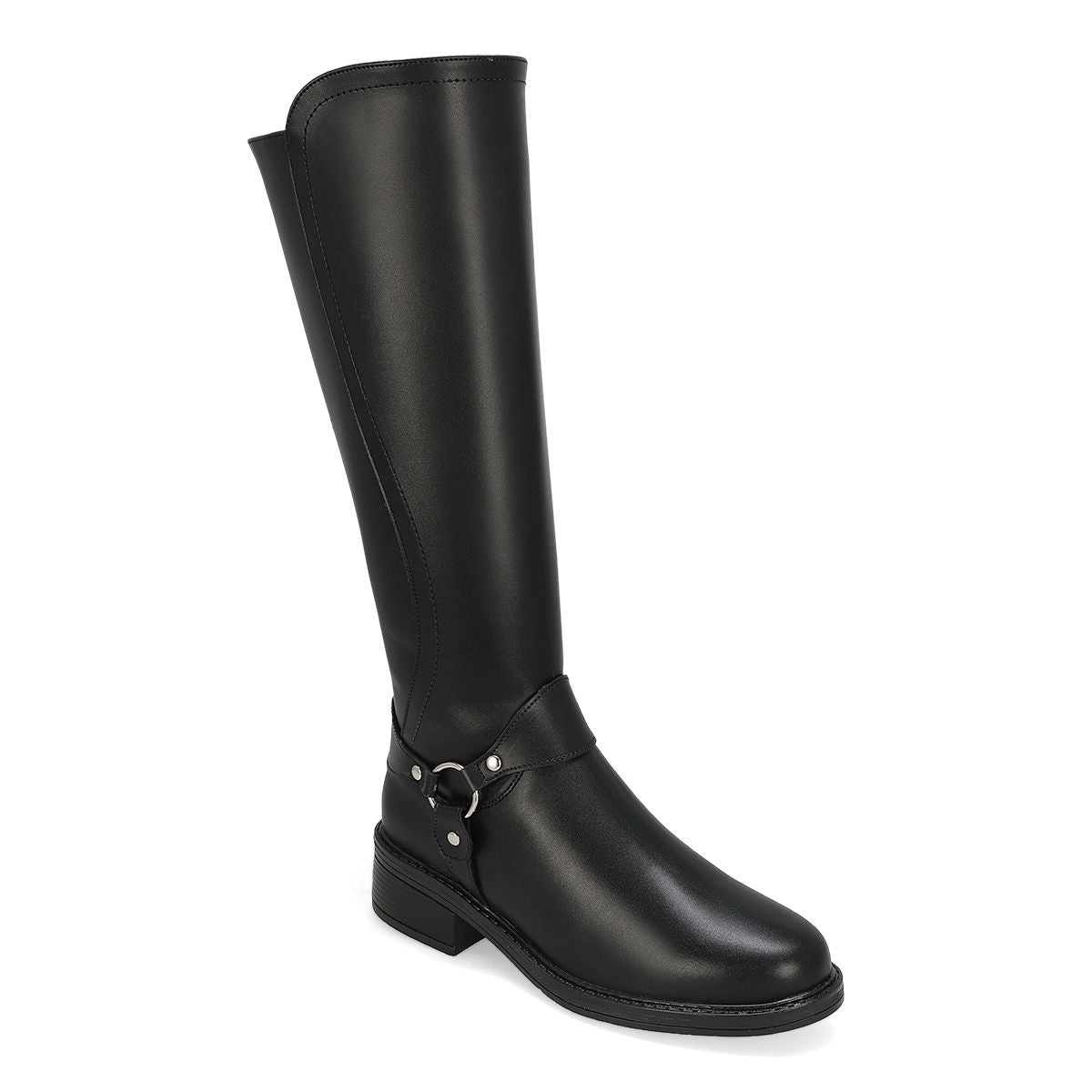 BOTA LARGA PISO MUJER EXESSO 6012 NEGRO