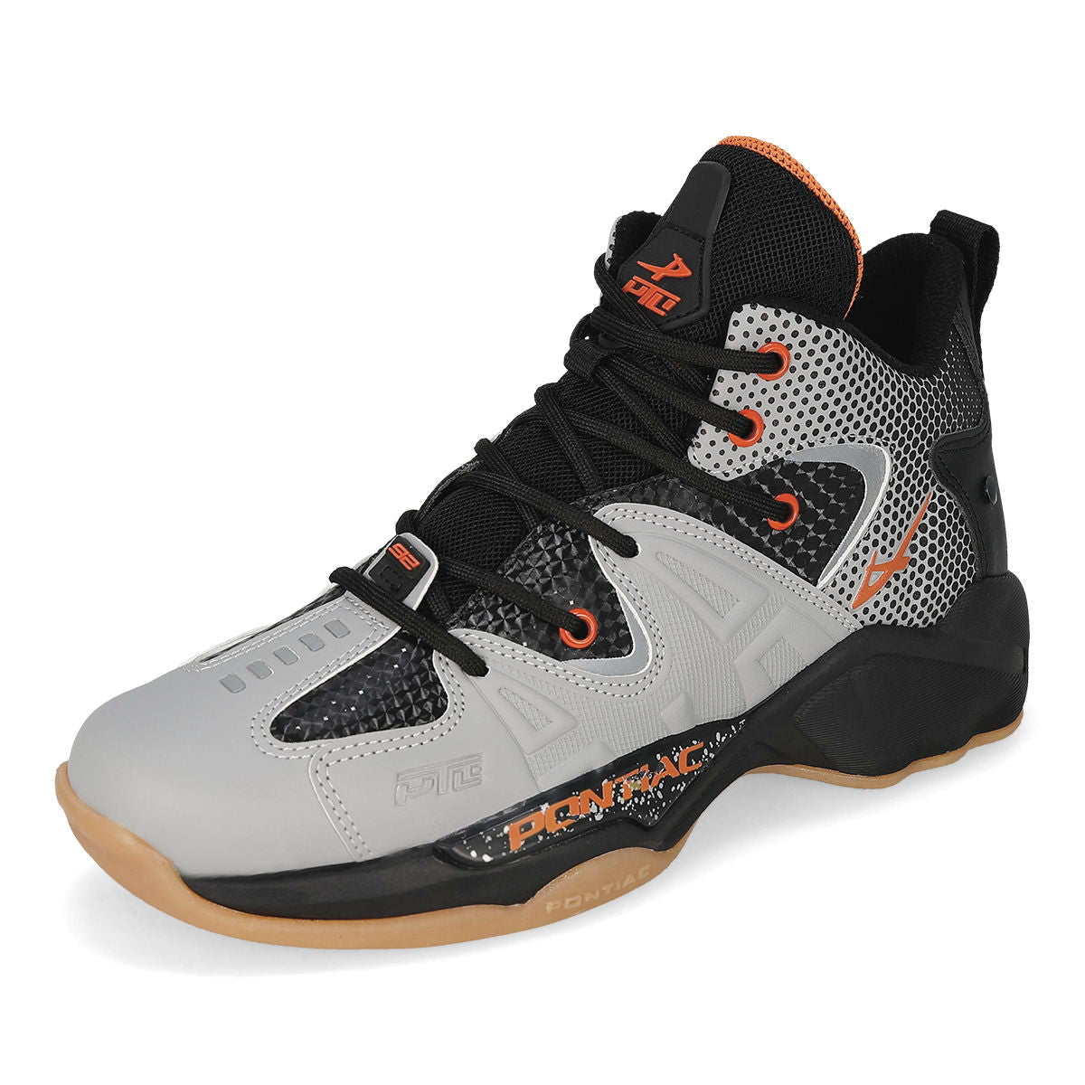 BASQUETBALL HOMBRE PONTIAC 6149 GRIS/NEGRO/NARANJA-OUTLET