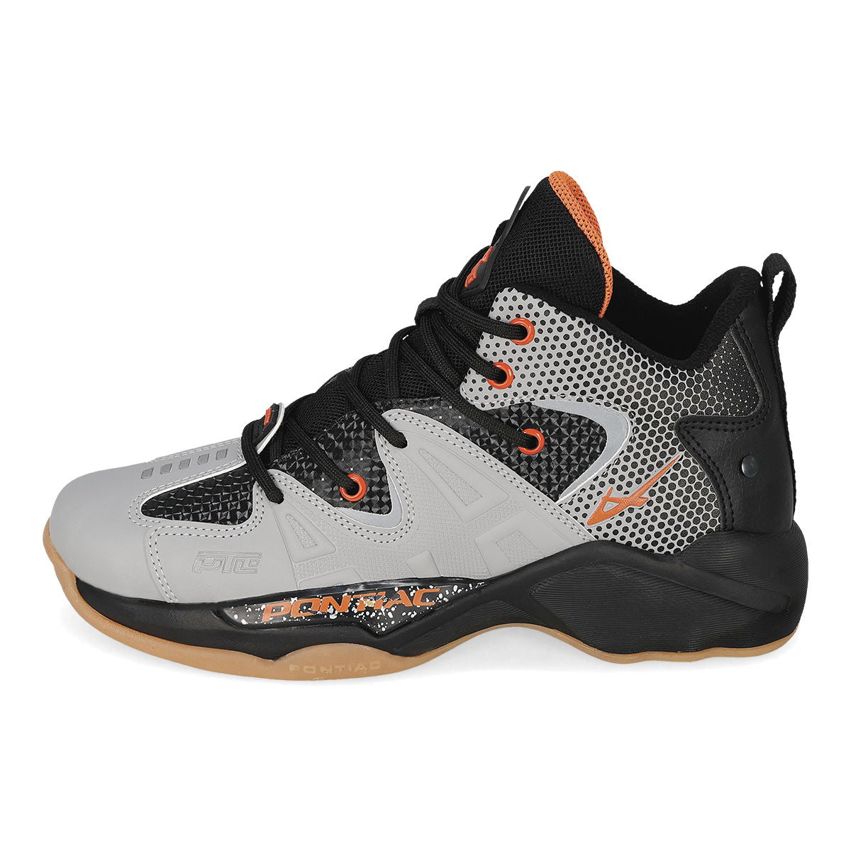 BASQUETBALL HOMBRE PONTIAC 6149 GRIS/NEGRO/NARANJA-OUTLET
