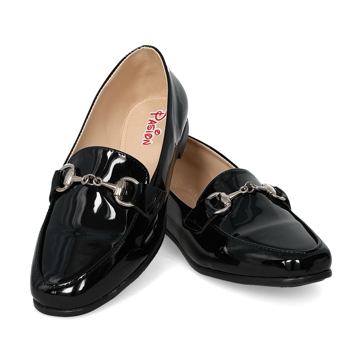 BALLERINA MUJER PASION 1160 NEGRO/CHAROL-OUTLET