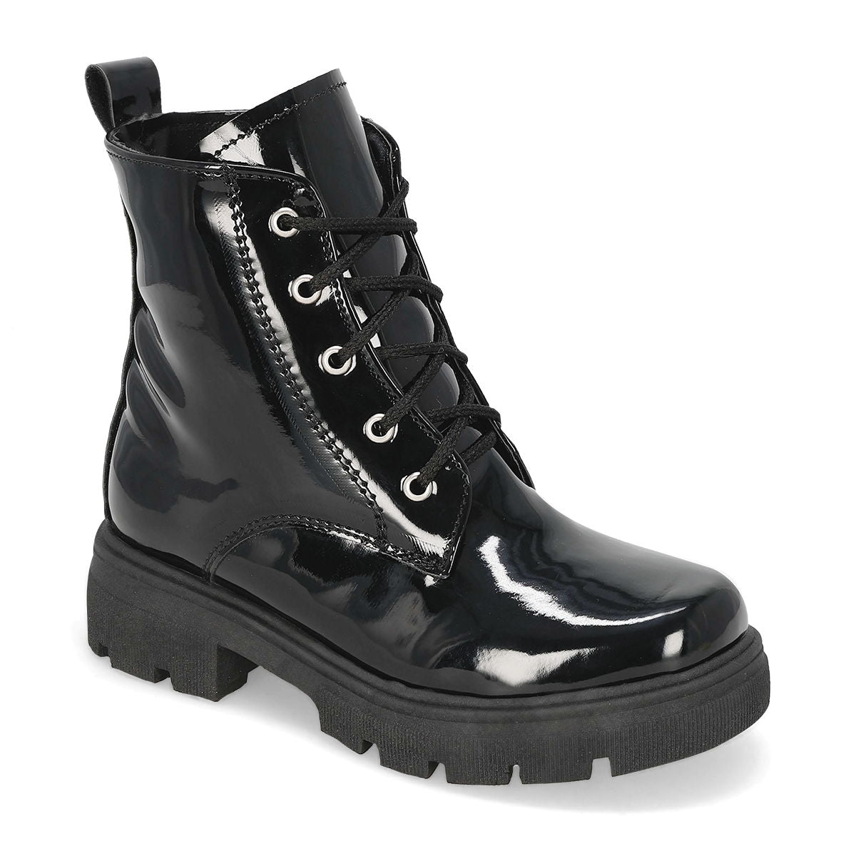 BOTA CASUAL INFANTIL ALONDRA 029 NEGRO CHAROL-OUTLET