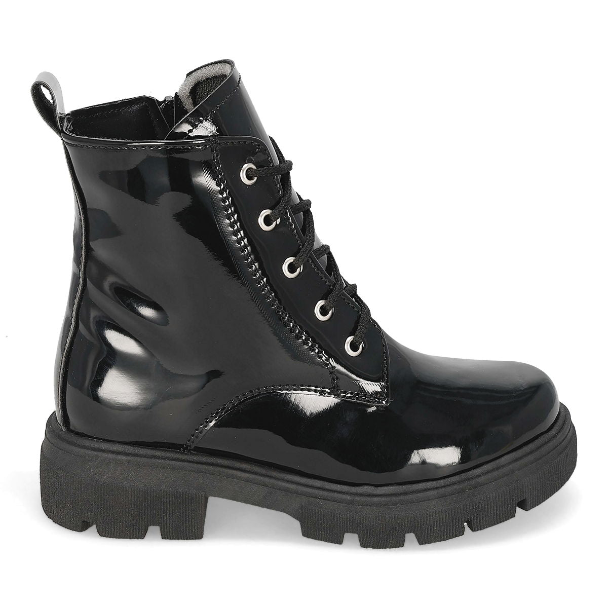 BOTA CASUAL INFANTIL ALONDRA 029 NEGRO CHAROL-OFERTA