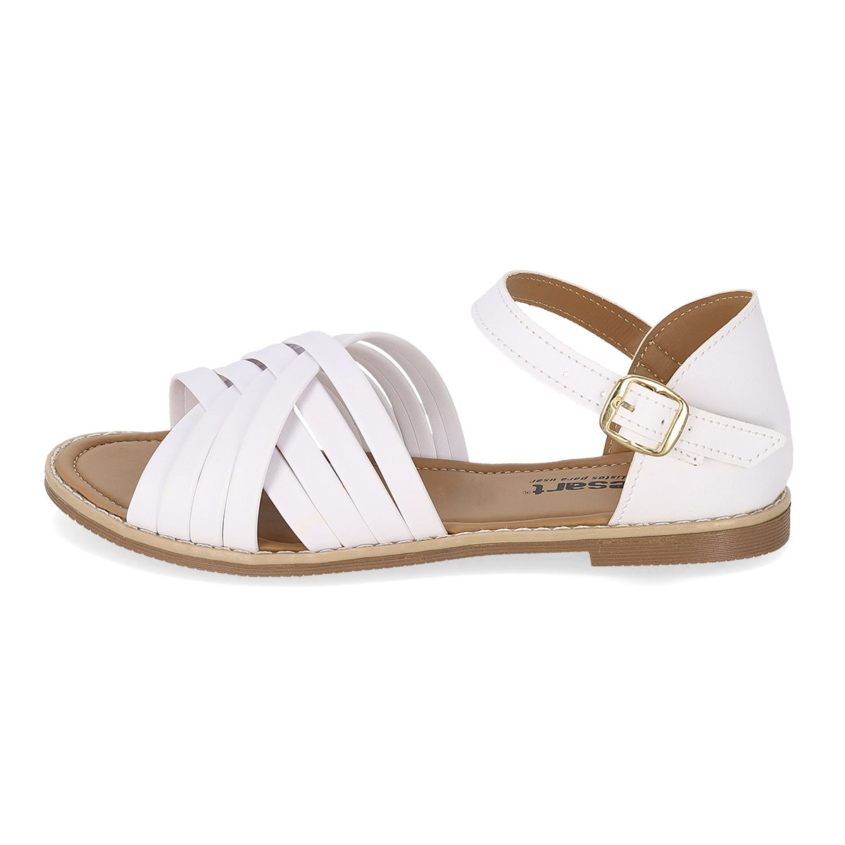 SANDALIA PISO MUJER SHOES ART 190 BLANCO-OFERTA