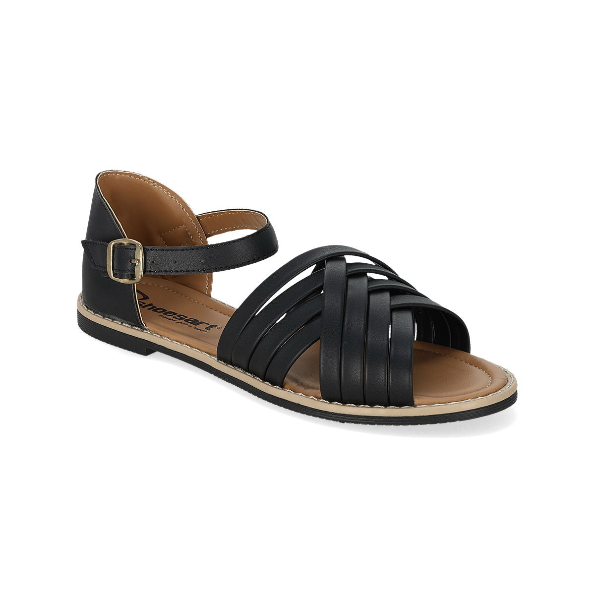 SANDALIA PISO MUJER SHOES ART 190 NEGRO