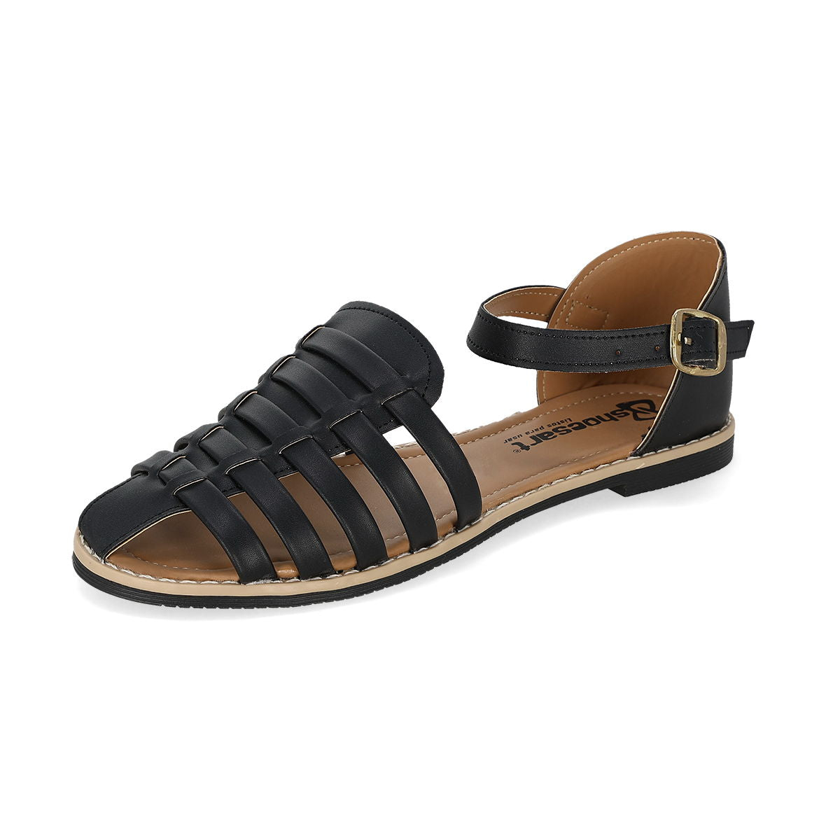 SANDALIA PISO MUJER SHOES ART 191 NEGRO -OUTLET