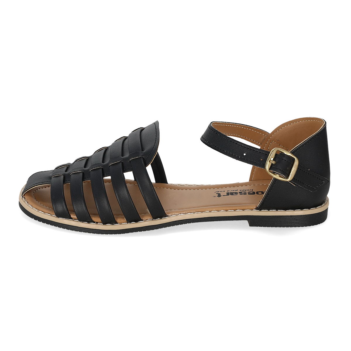 SANDALIA PISO MUJER SHOES ART 191 NEGRO -OUTLET