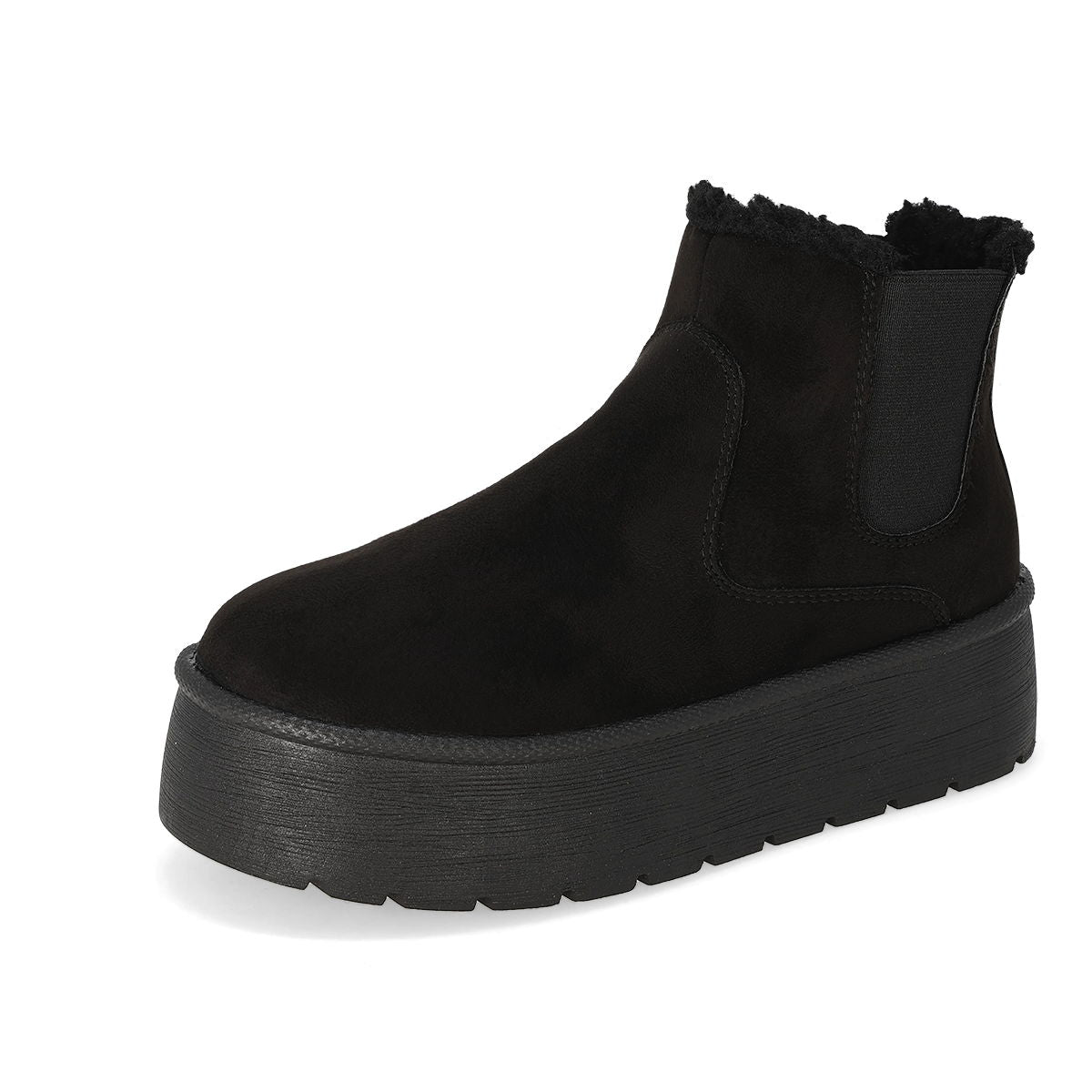 BOTA CORTA INVERNAL MUJER SHOES ART 6075-L NEGRO