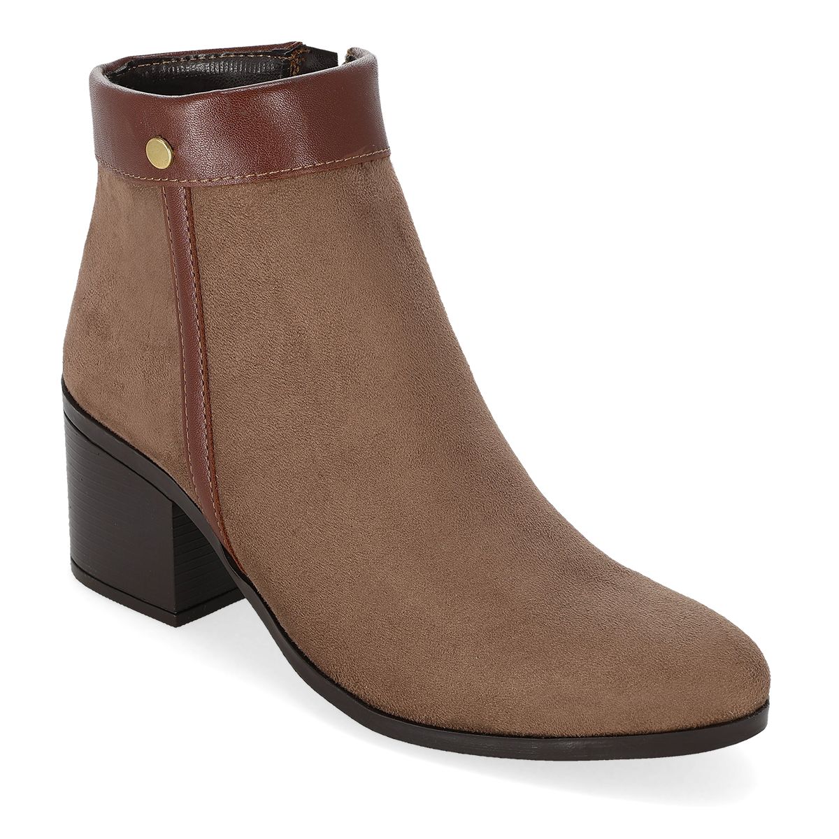 BOTIN TACON MUJER FAR 117 NUTRIA/MADERA-OUTLET
