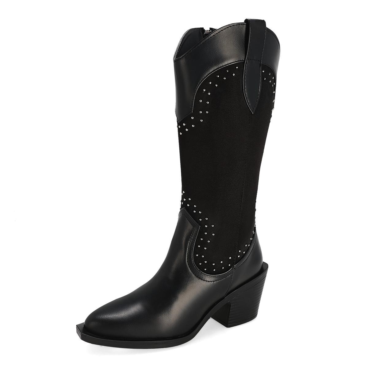 BOTA VAQUERA MUJER MAQUECH 7580 NEGRO