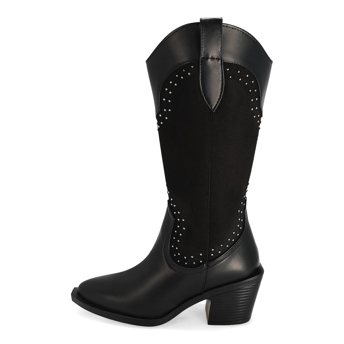 BOTA VAQUERA MUJER MAQUECH 7580 NEGRO
