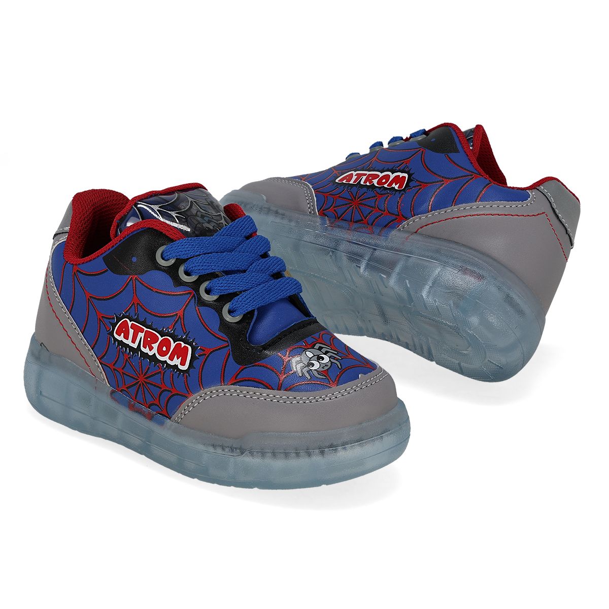 TENIS CON LUCES INFANTIL ATROM 333 GRIS/REY-OUTLET