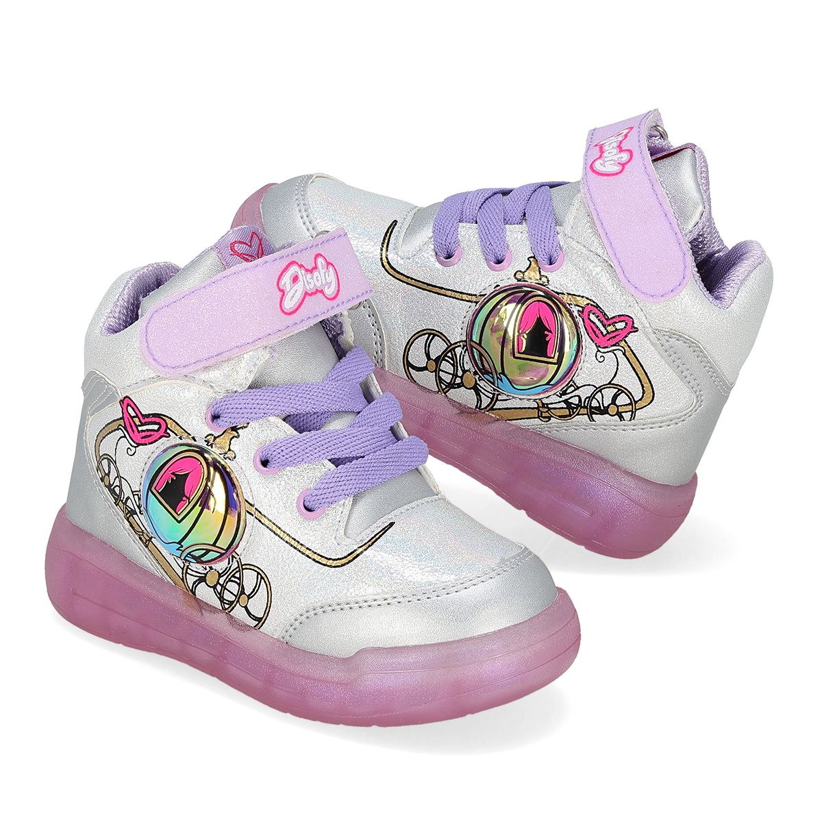 TENIS CON LUCES INFANTIL ATROM CARRY PLATA-OUTLET