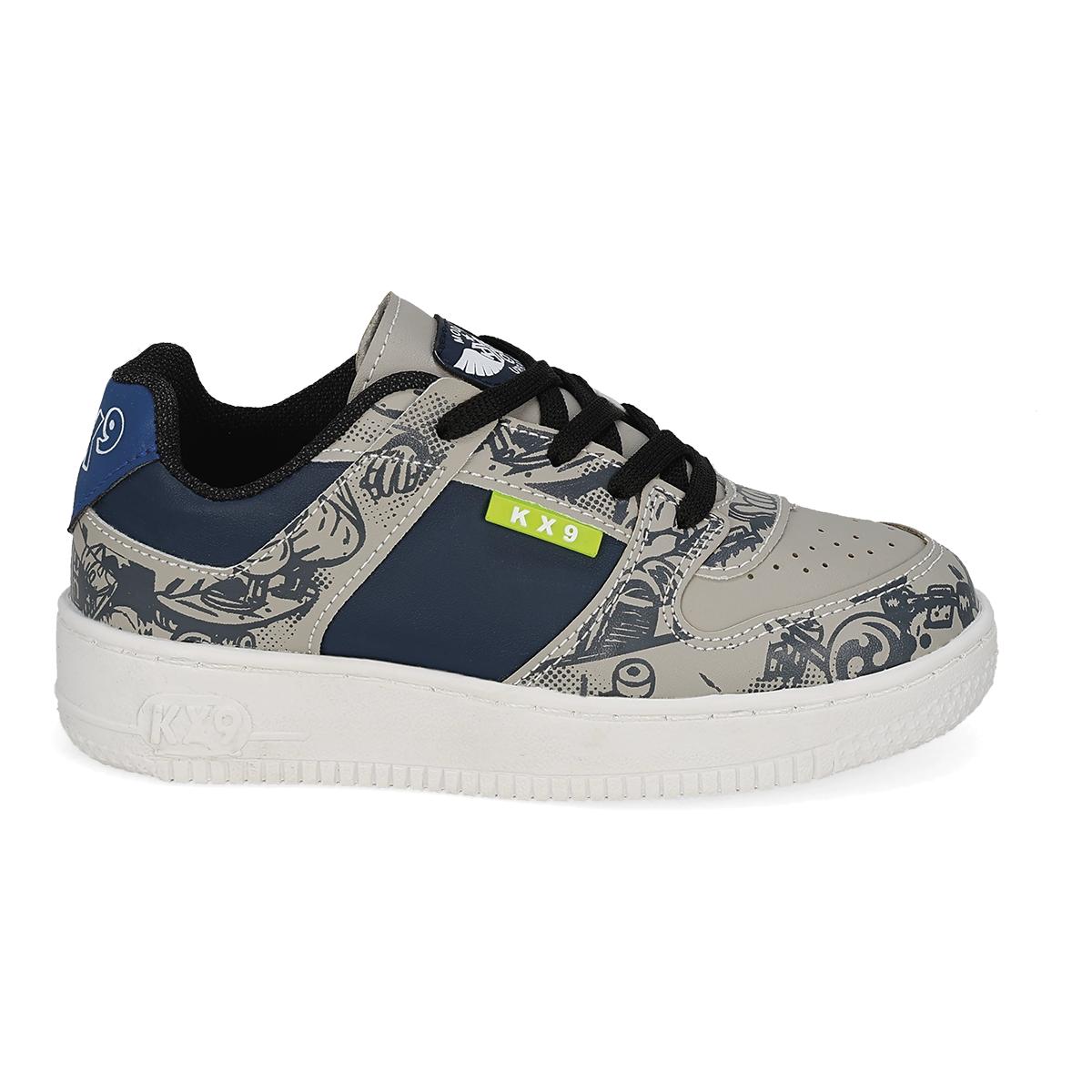 URBANO INFANTIL KX9 821 GRIS/MARINO/NEGRO