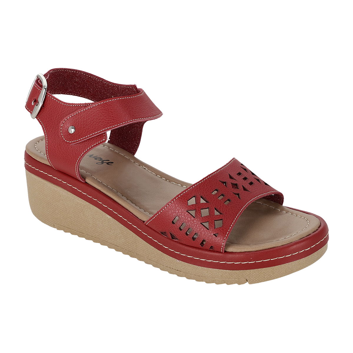 SANDALIA PLATAFORMA MUJER MOA VOGE 207 ROJO-OUTLET