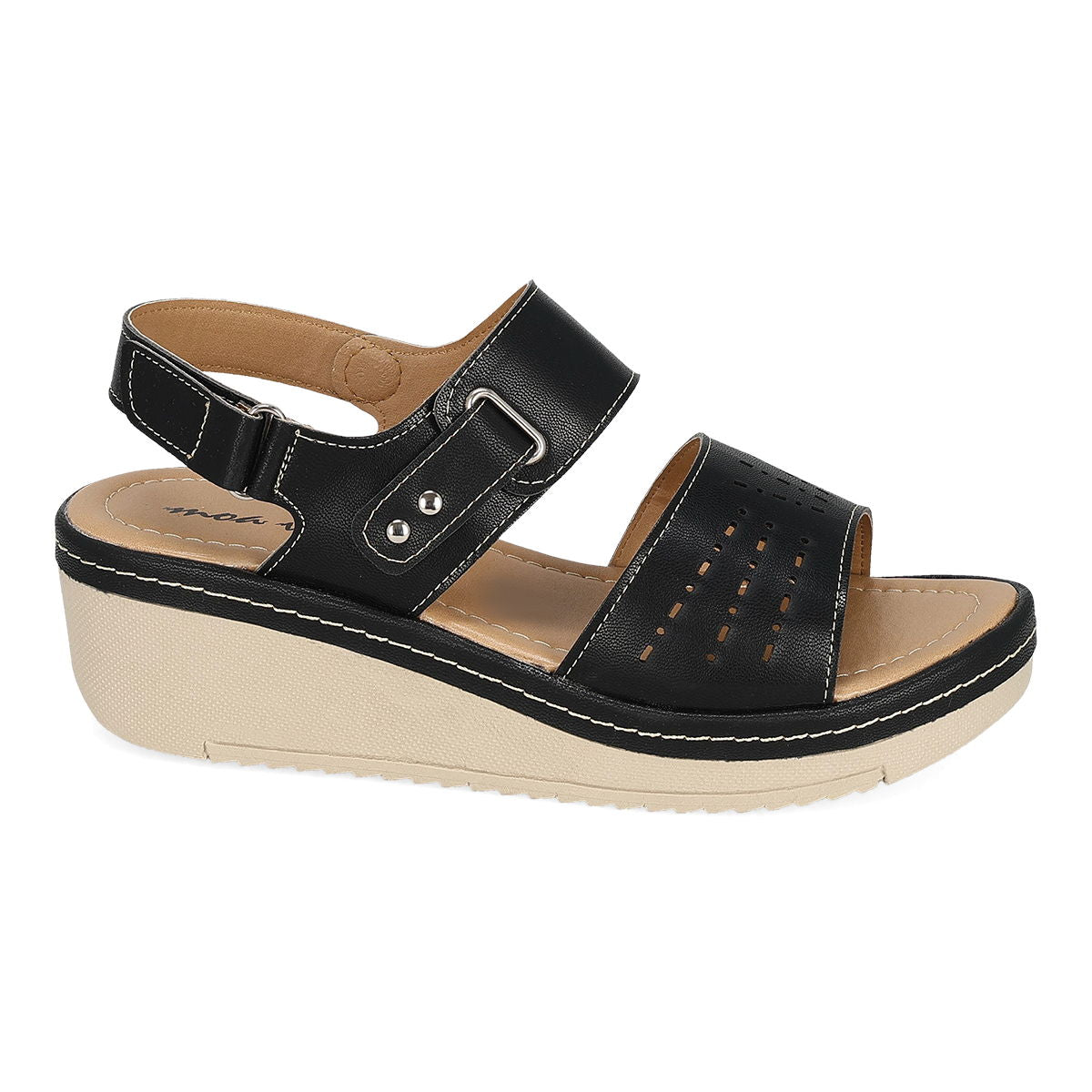 SANDALIA PLATAFORMA MUJER MOA VOGE 212 NEGRO-OFERTA