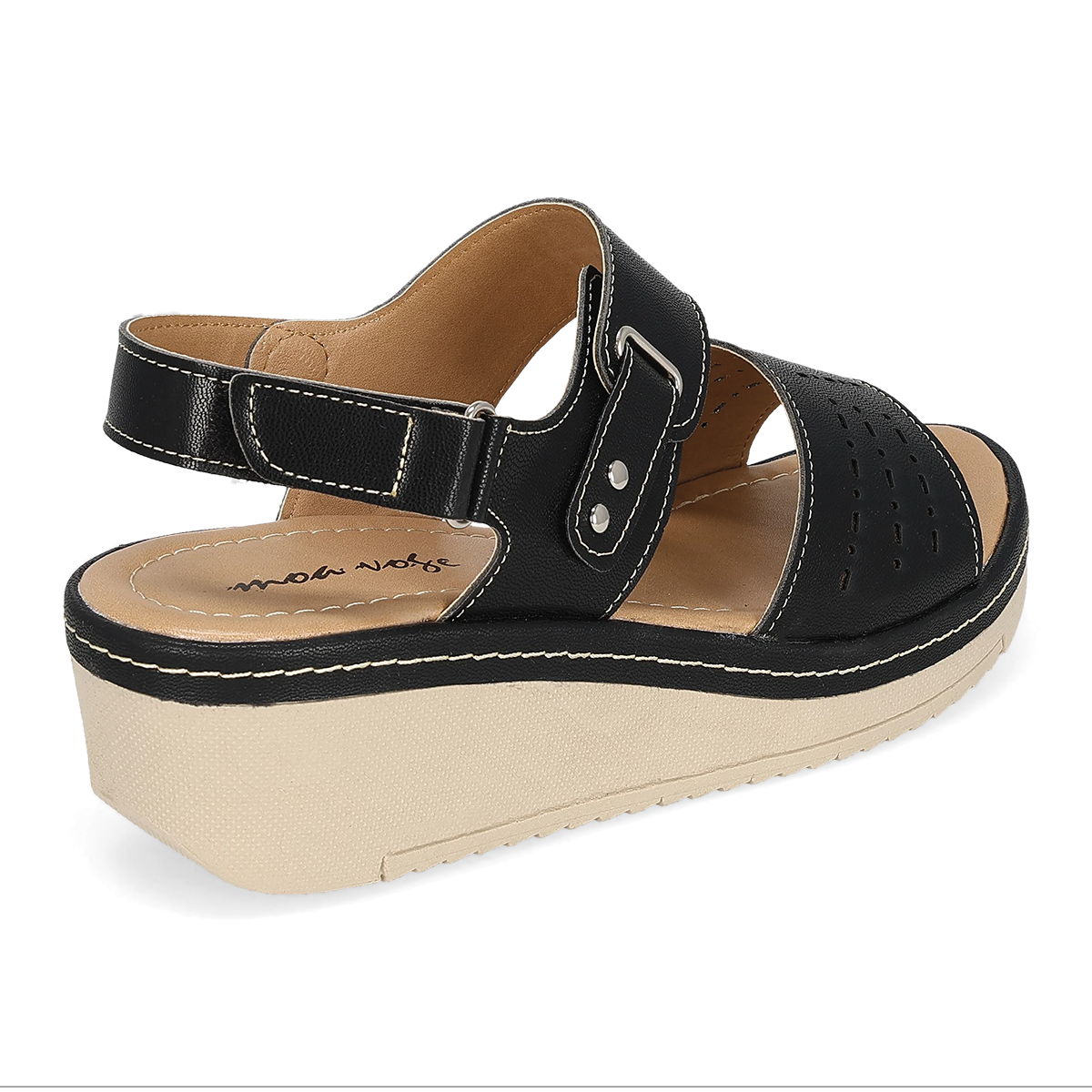 SANDALIA PLATAFORMA MUJER MOA VOGE 212 NEGRO-OUTLET