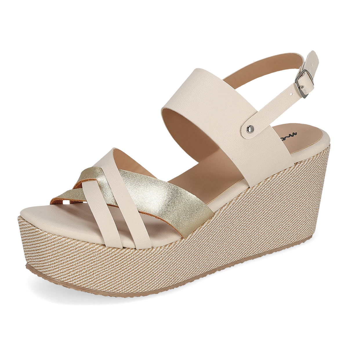 SANDALIA PLATAFORMA MUJER MOA VOGE 517 LATTE ORO