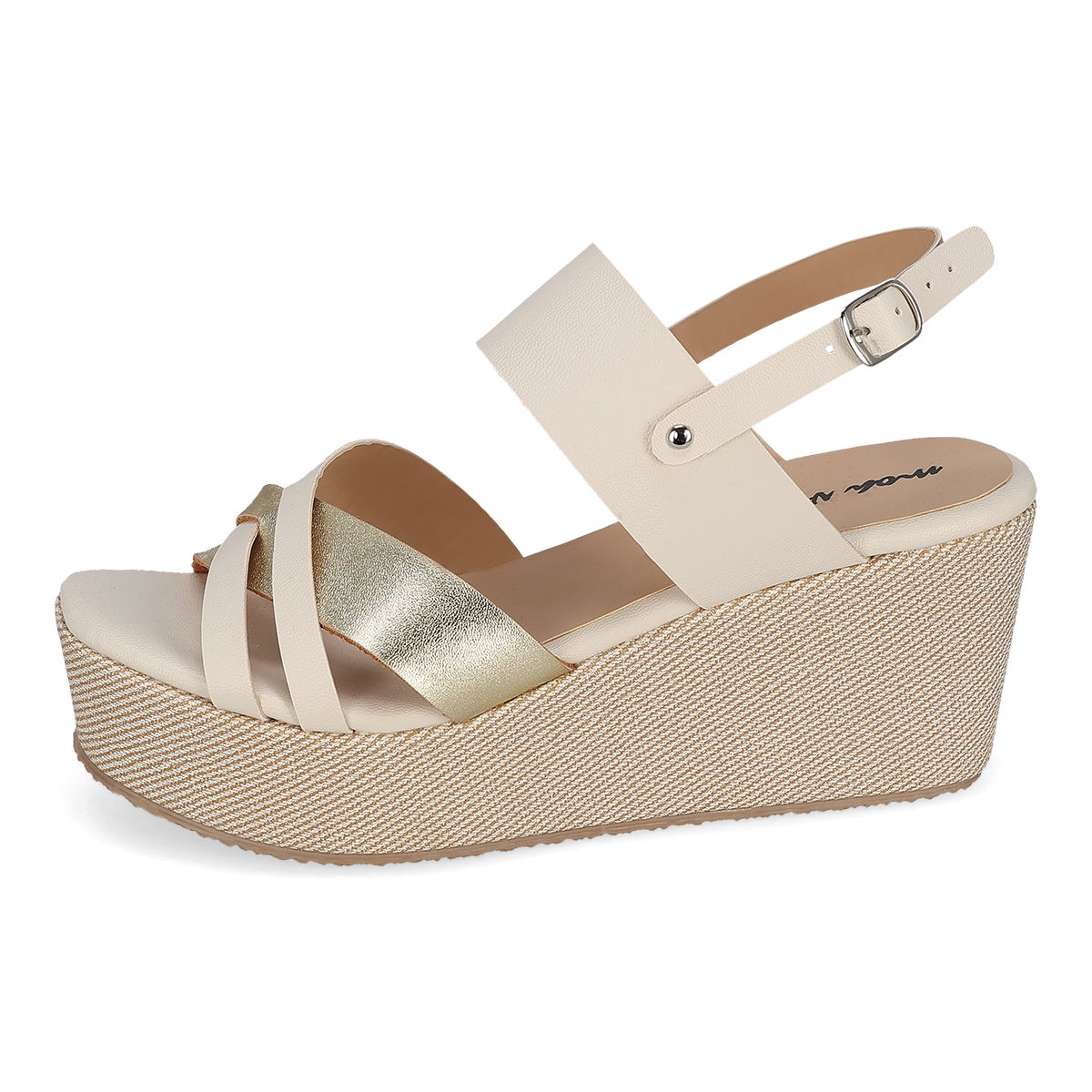 SANDALIA PLATAFORMA MUJER MOA VOGE 517 LATTE ORO