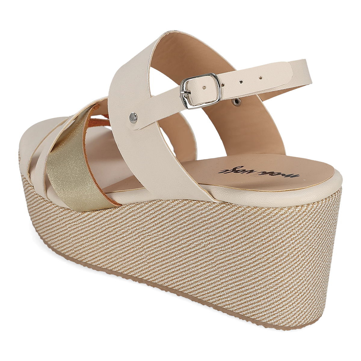 SANDALIA PLATAFORMA MUJER MOA VOGE 517 LATTE ORO-OFERTA