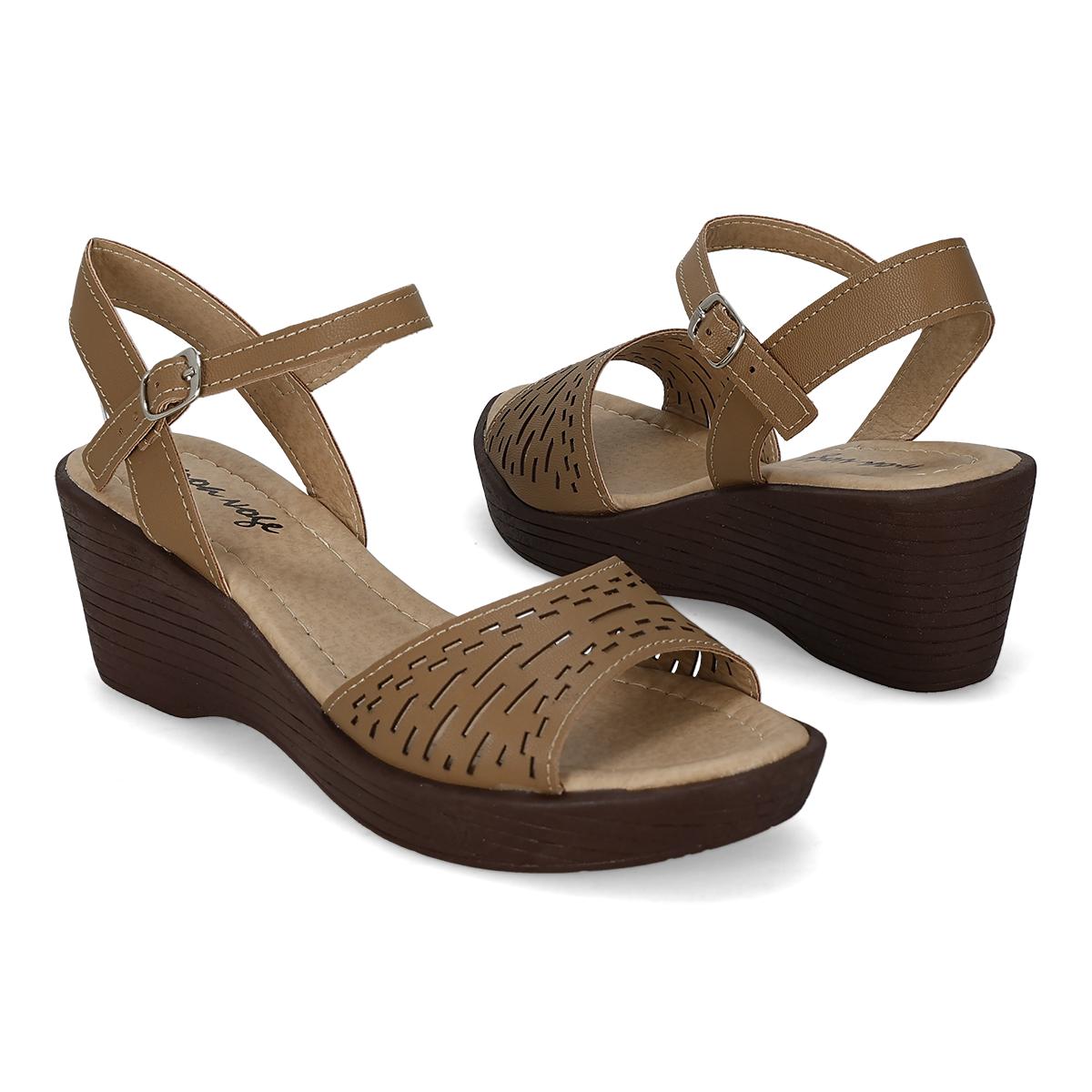 SANDALIA PLATAFORMA MUJER MOA VOGE 3088 AVELLANA -OFERTA