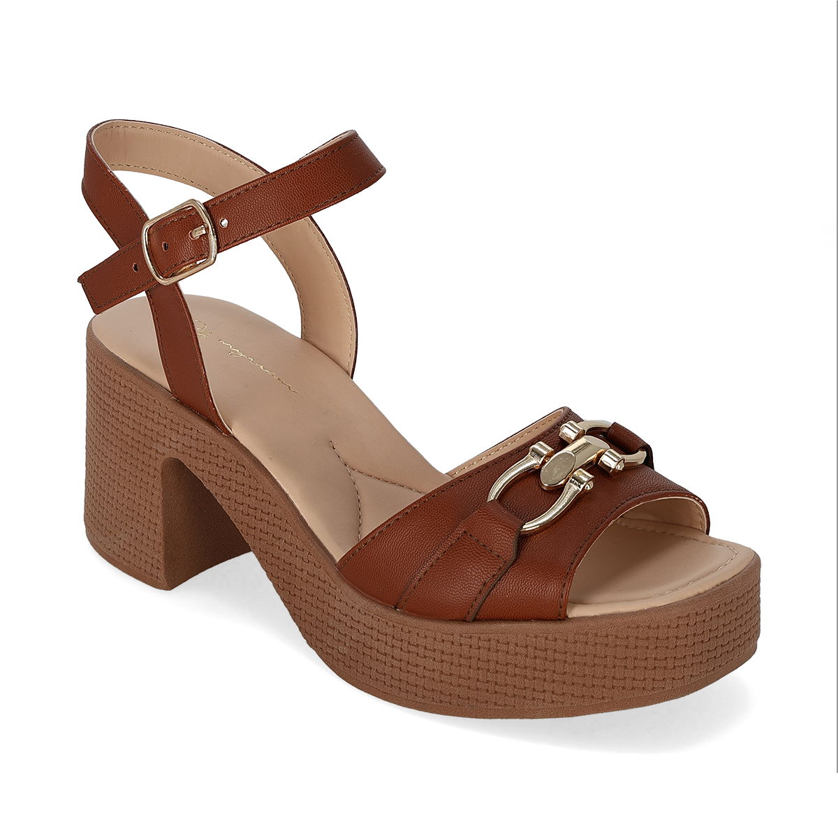SANDALIA DE TACON MUJER MYRIAM 820 TAN-OUTLET