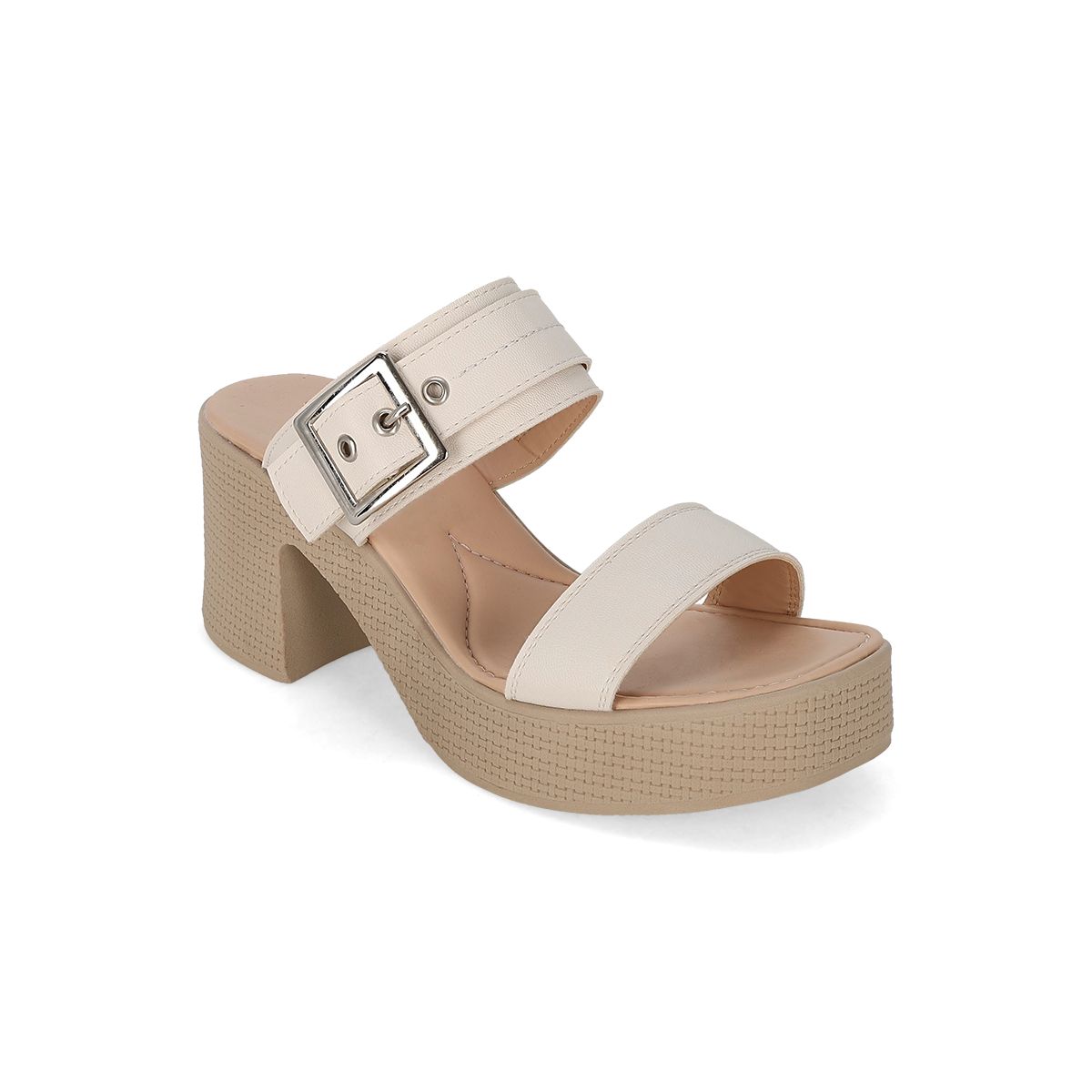 SANDALIA DE TACON MUJER MYRIAM 821 LATTE -OUTLET