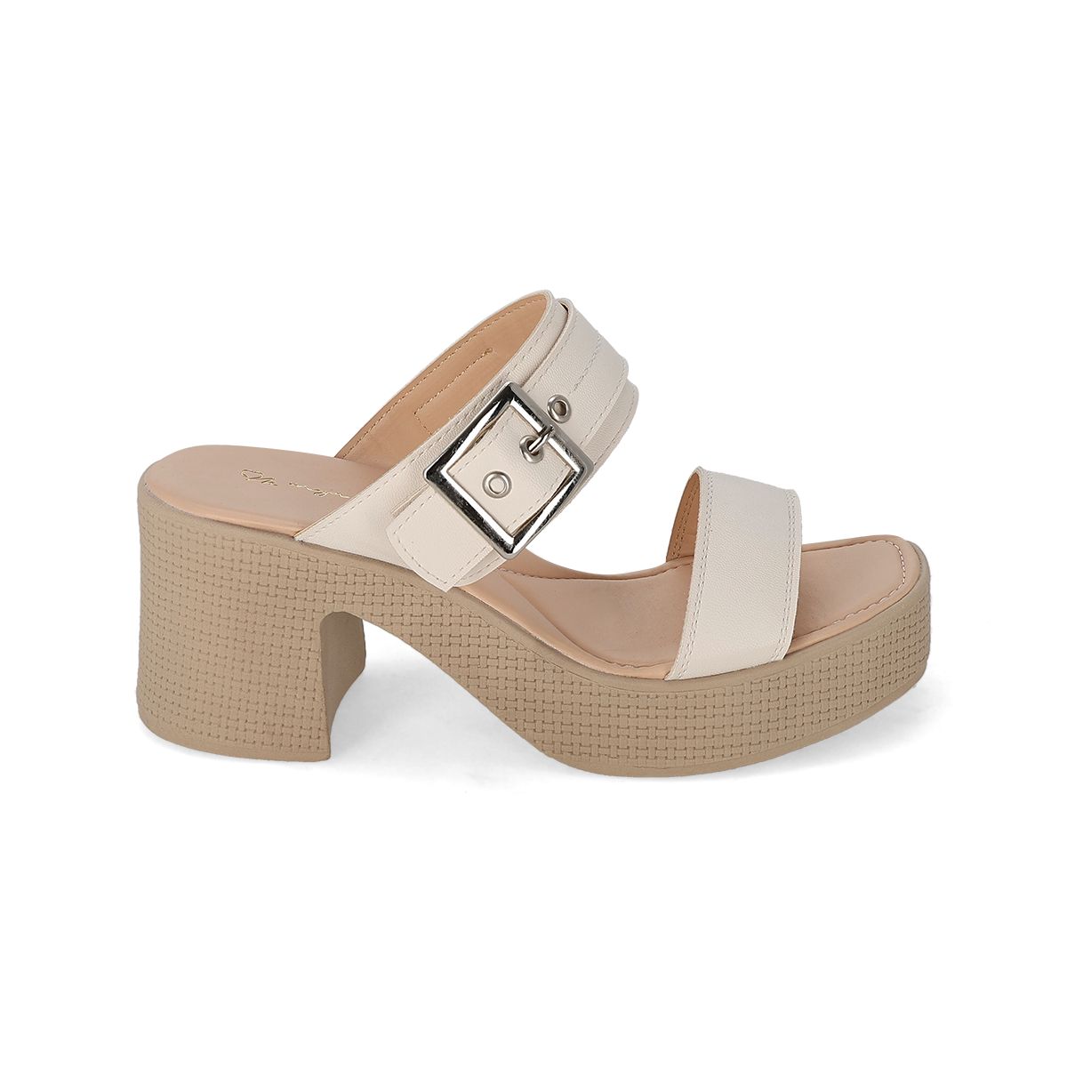 SANDALIA DE TACON MUJER MYRIAM 821 LATTE -OUTLET