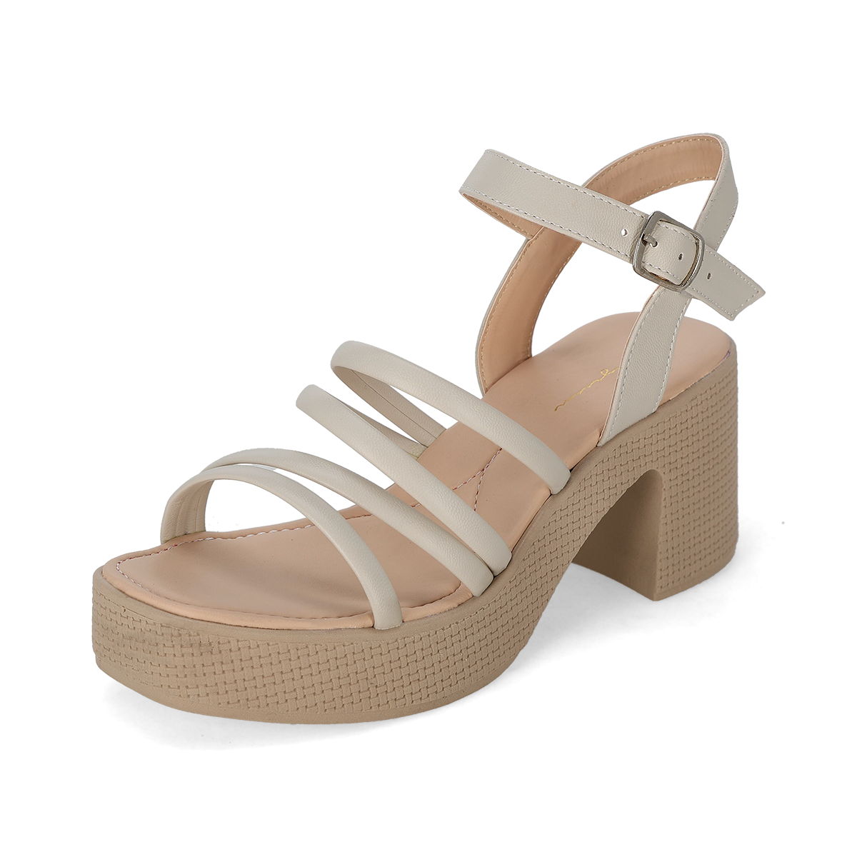 SANDALIA DE TACON MUJER MYRIAM 822 LATTE