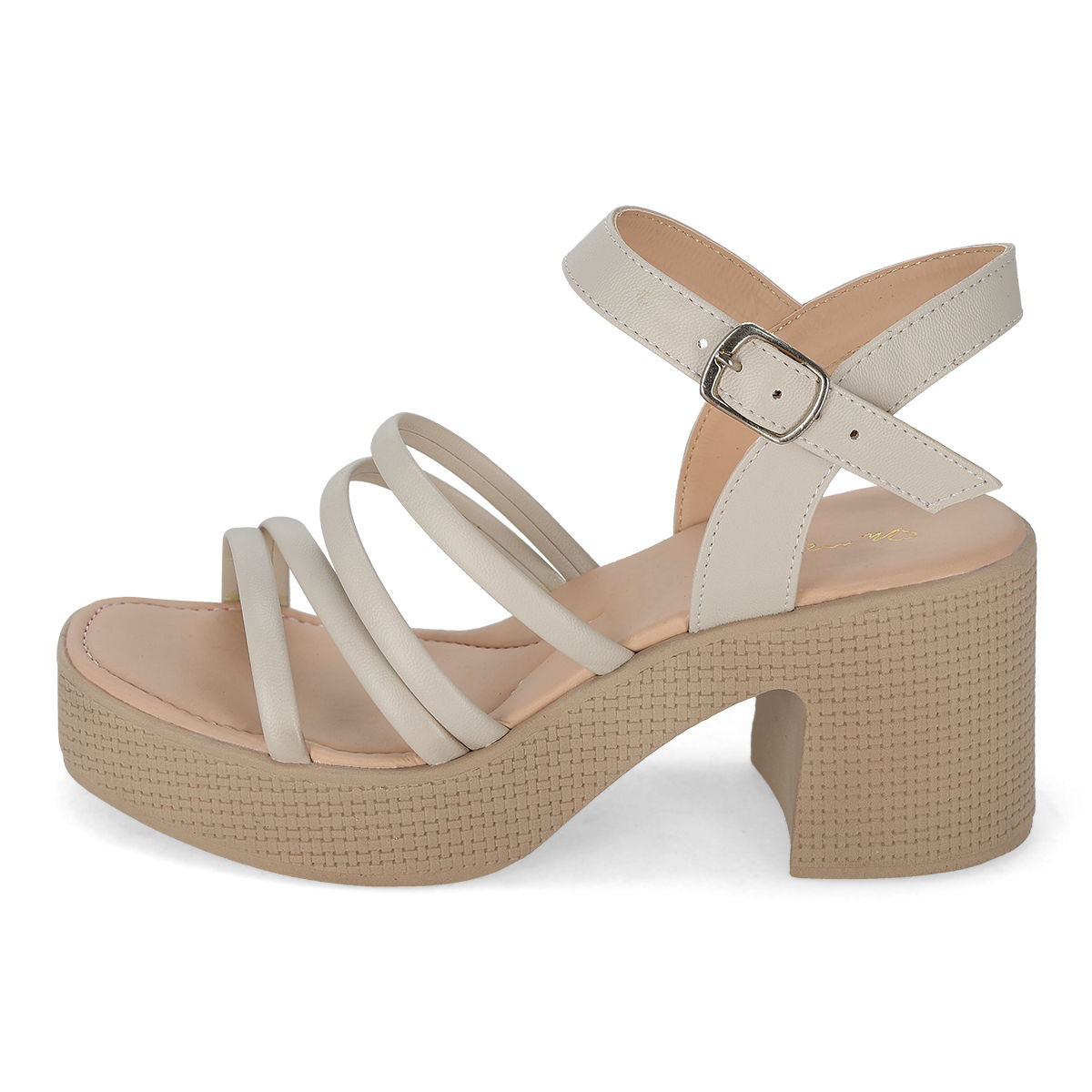 SANDALIA DE TACON MUJER MYRIAM 822 LATTE